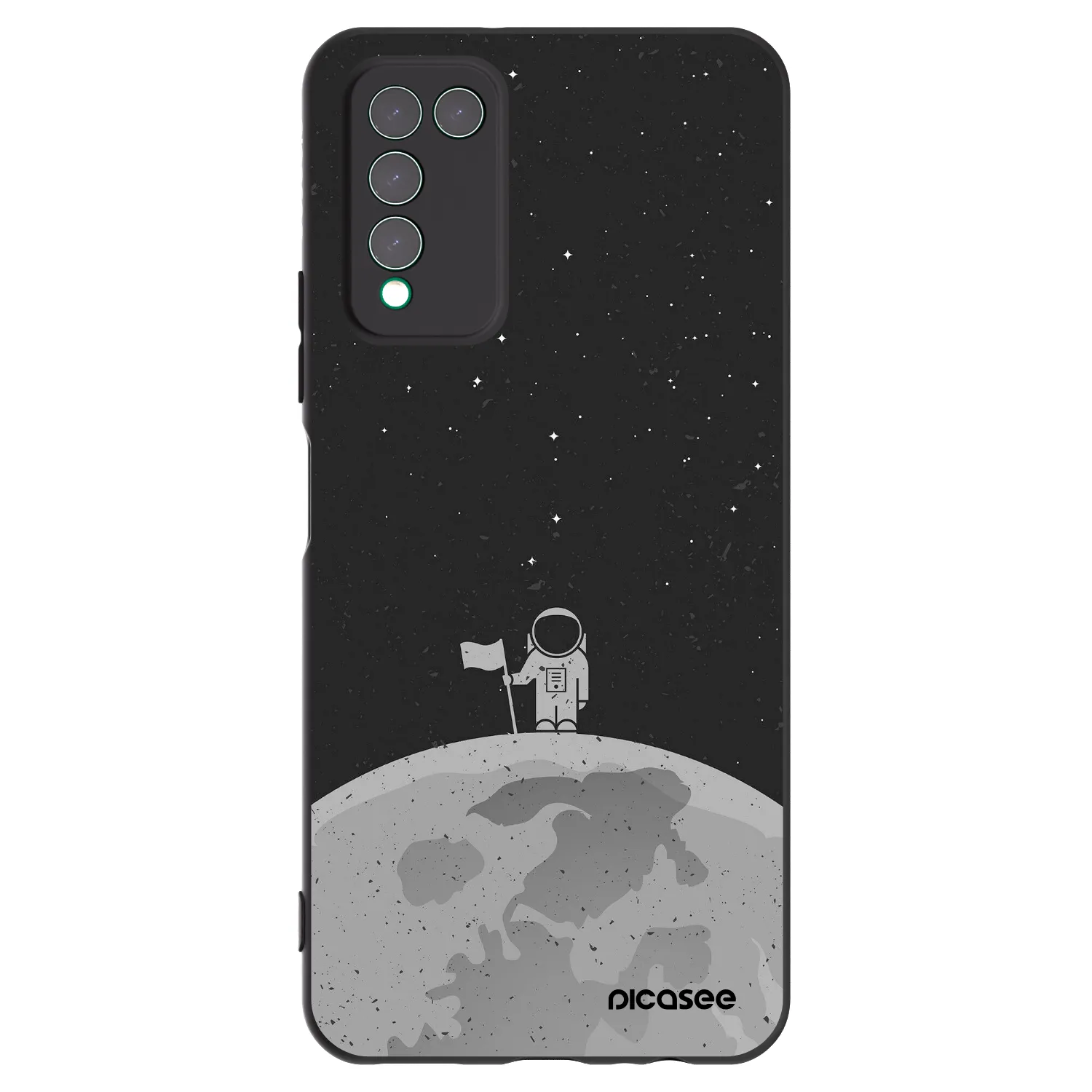 Picasee silikonowe czarne etui na Honor 10X Lite - Astronaut