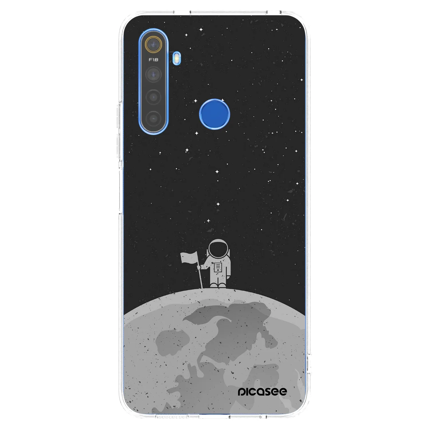 Picasee silikonowe przeźroczyste etui na Realme 5 - Astronaut