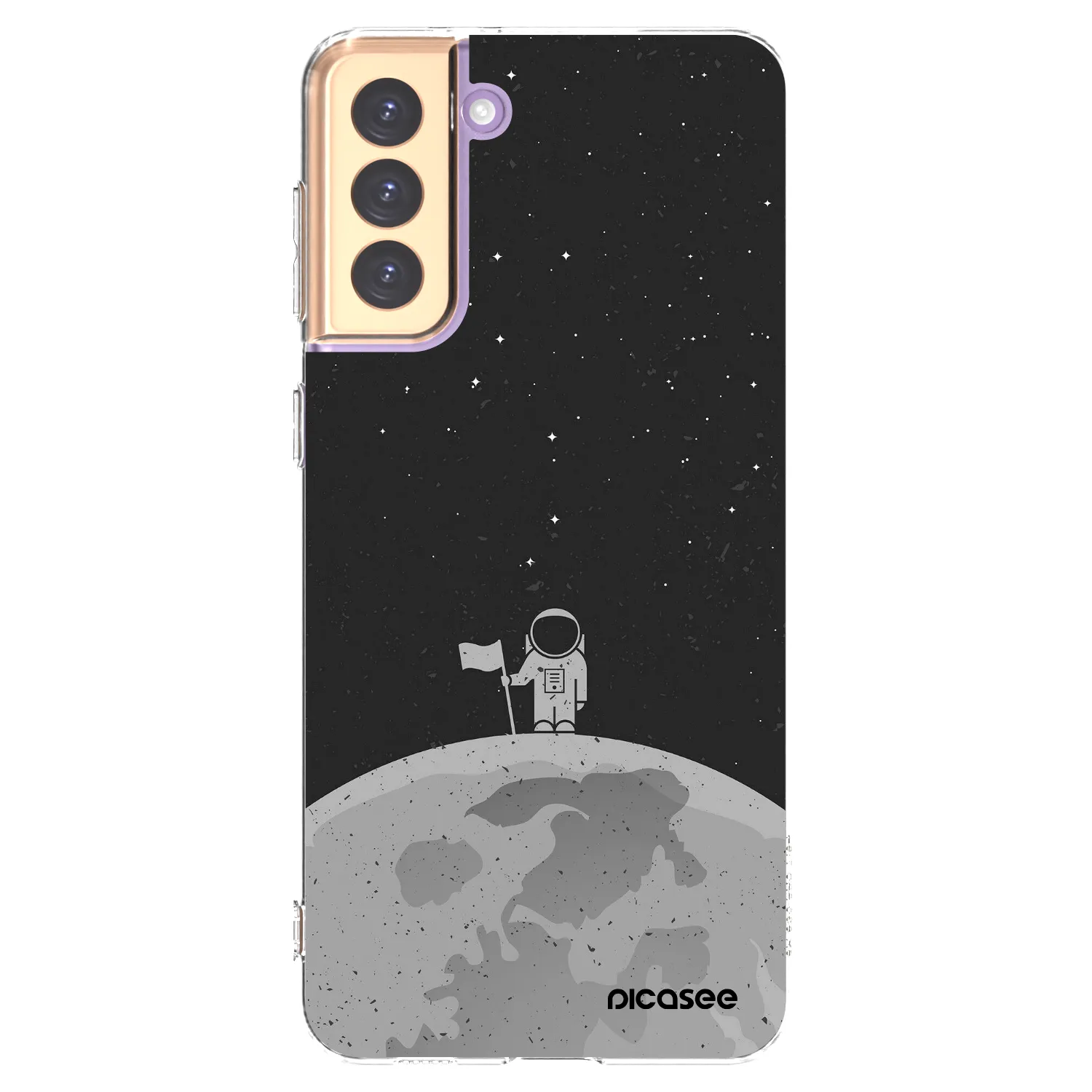 Picasee silikonowe przeźroczyste etui na Samsung Galaxy S21+ 5G G996F - Astronaut