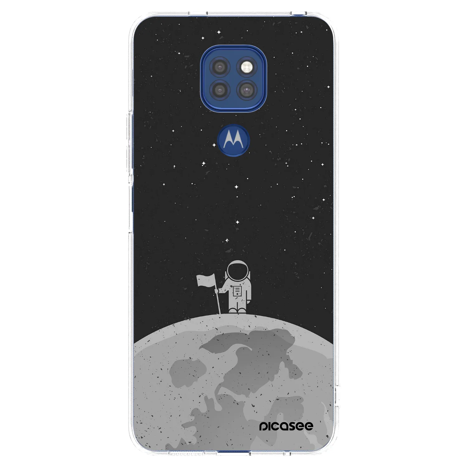 Picasee silikonowe przeźroczyste etui na Motorola Moto G9 Play - Astronaut