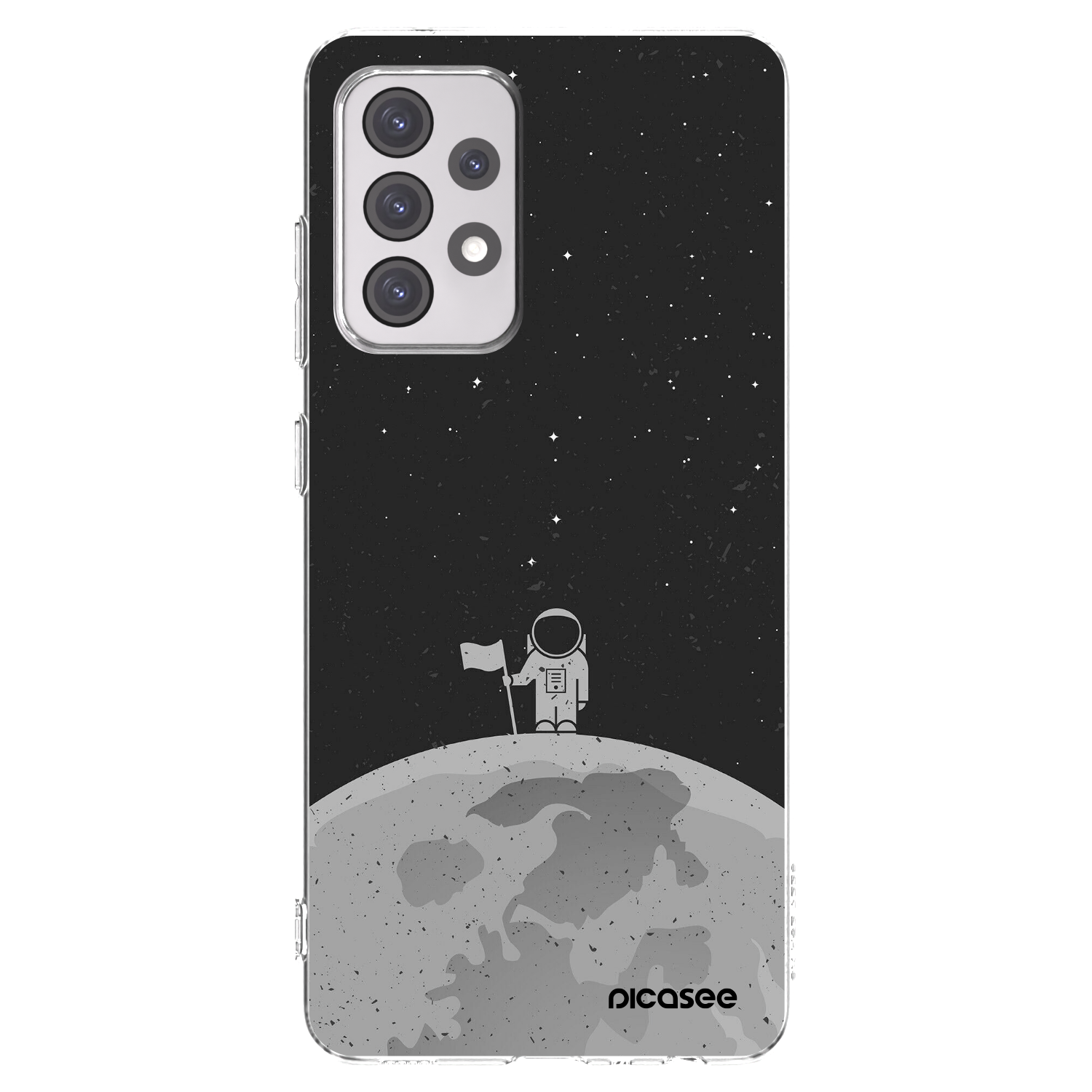 Picasee silikonowe przeźroczyste etui na Samsung Galaxy A52 5G A525F - Astronaut