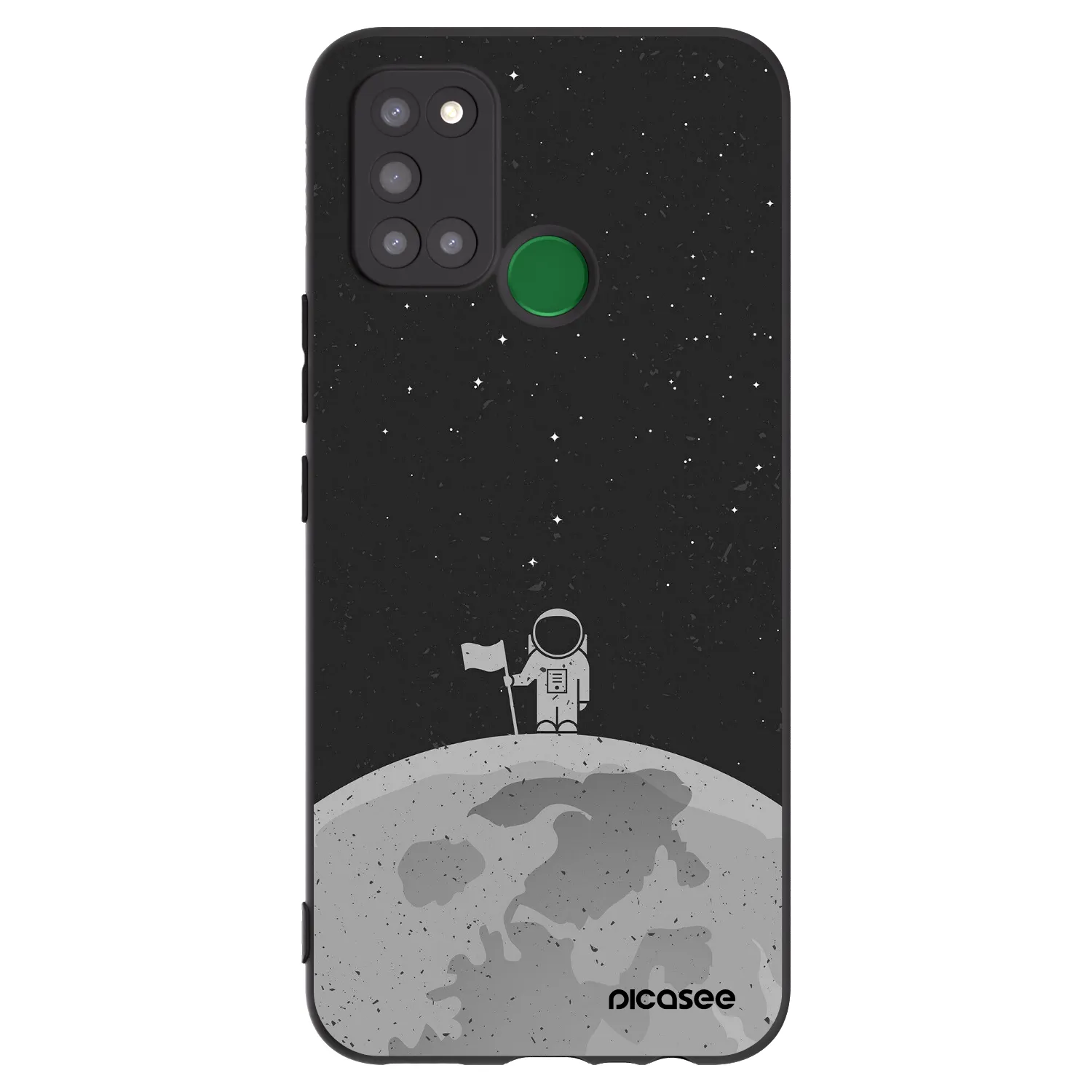 Picasee silikonowe czarne etui na Realme 7i - Astronaut