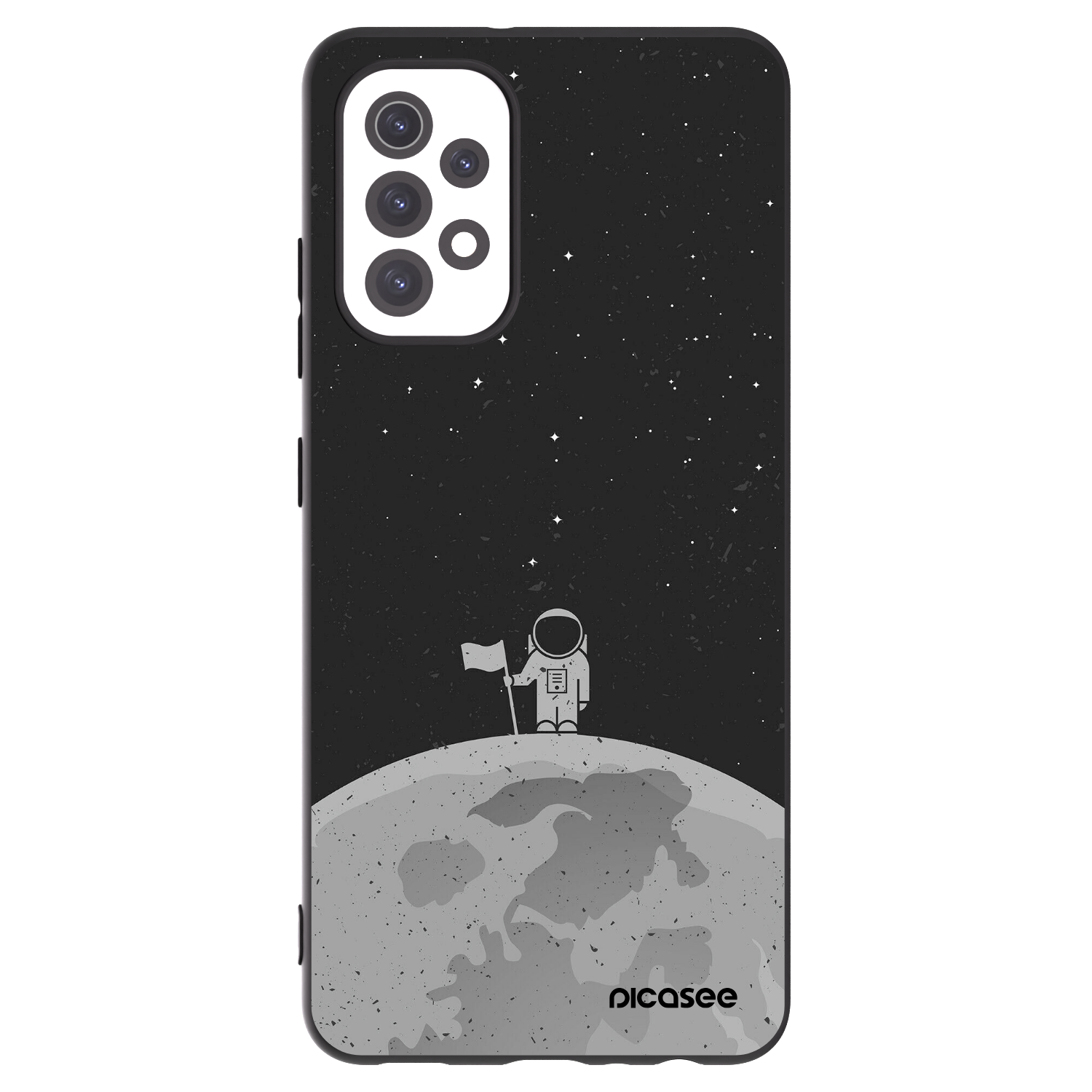 Picasee silikonowe czarne etui na Samsung Galaxy A32 5G A326B - Astronaut