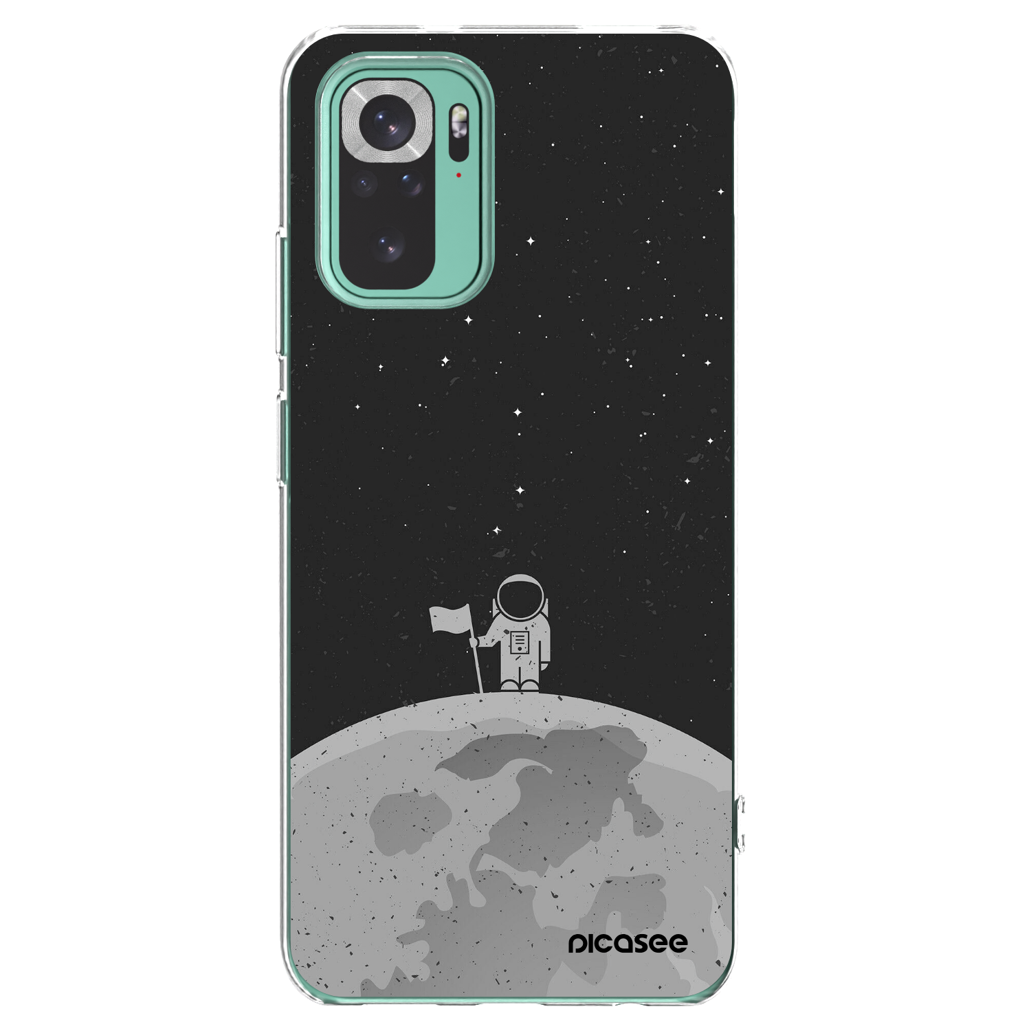 Picasee silikonowe przeźroczyste etui na Xiaomi Redmi Note 10 Pro - Astronaut