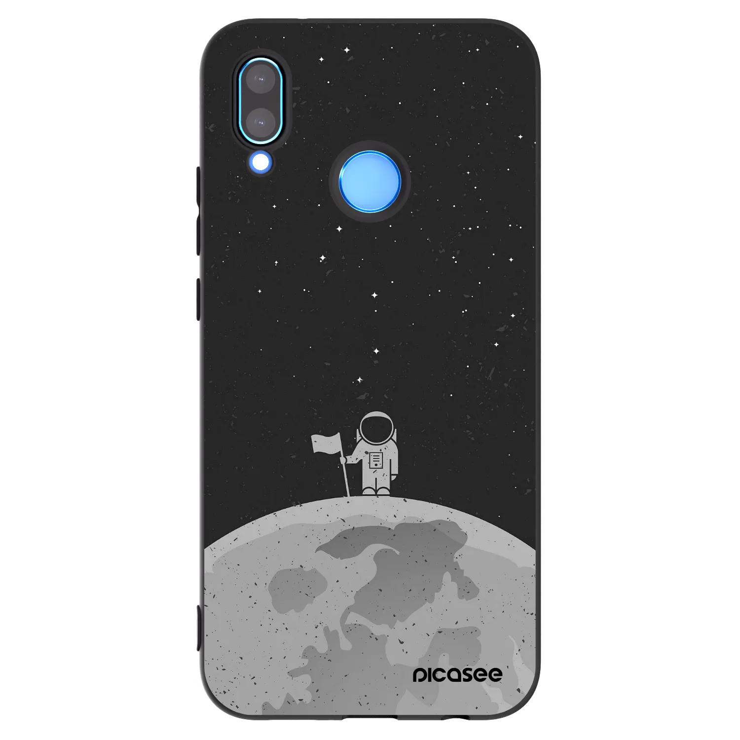 Picasee silikonowe czarne etui na Huawei P20 Lite - Astronaut