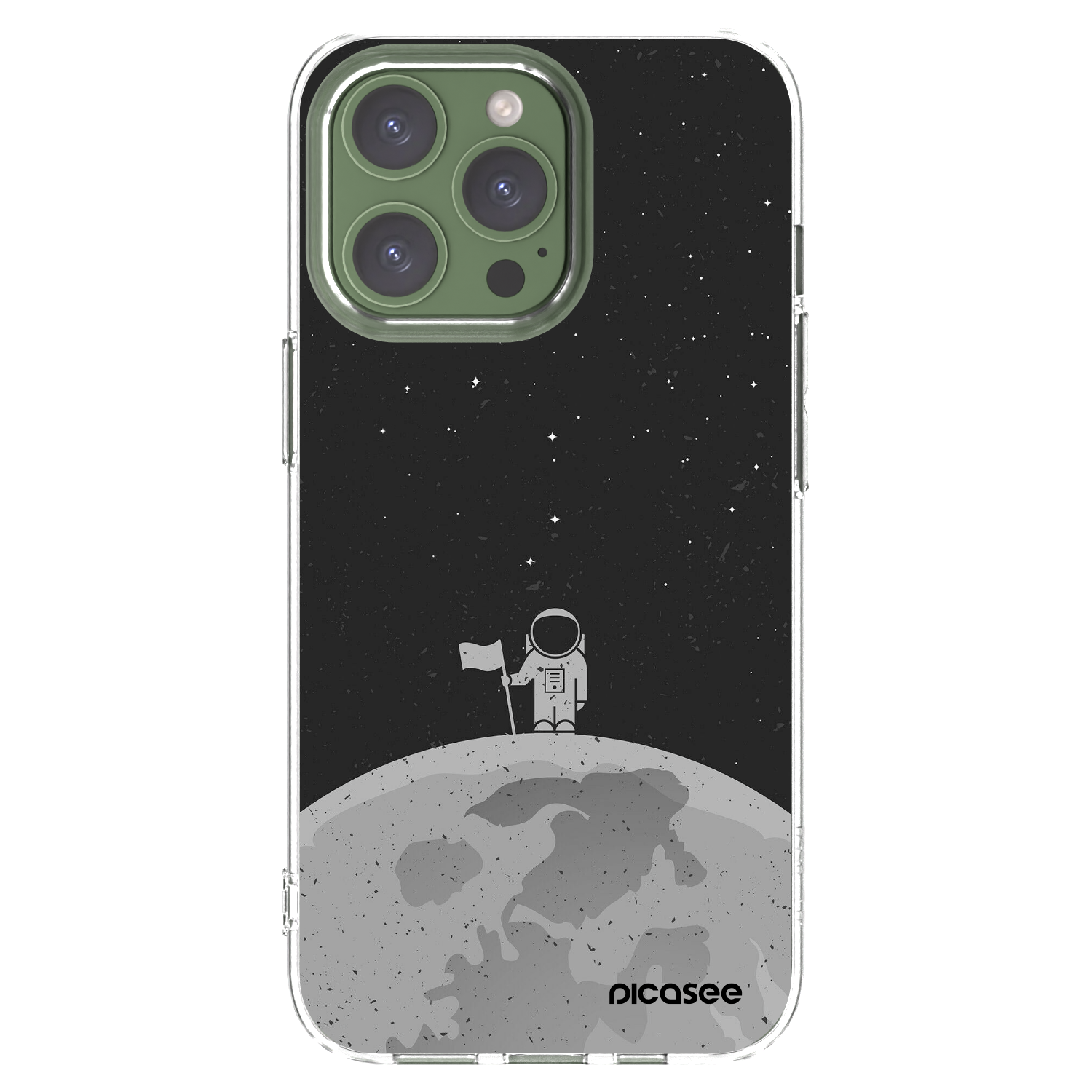 Picasee silikonowe przeźroczyste etui na Apple iPhone 13 Pro - Astronaut