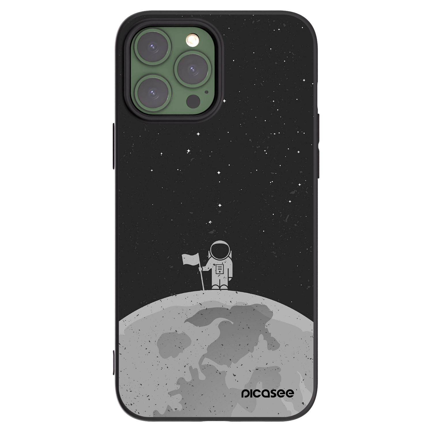 Picasee silikonowe czarne etui na Apple iPhone 13 Pro Max - Astronaut
