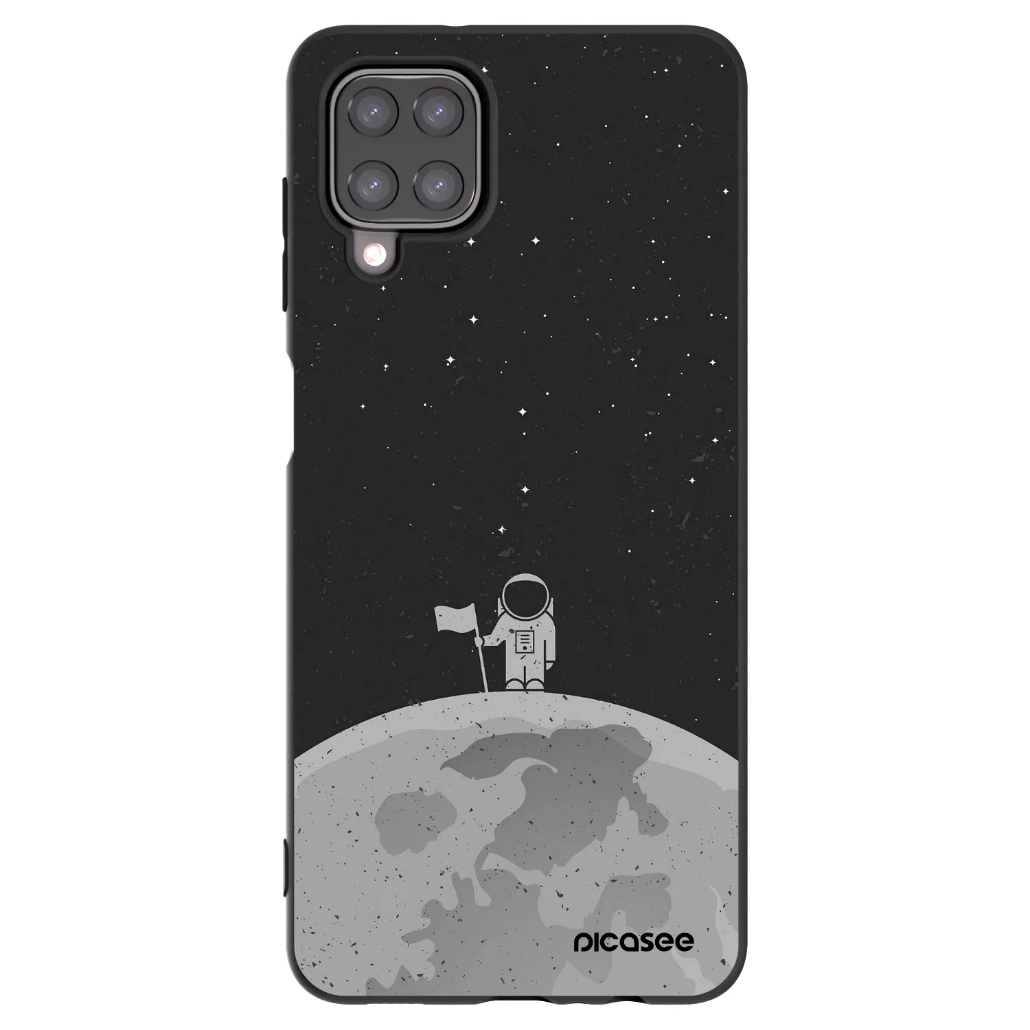 Picasee silikonowe czarne etui na Samsung Galaxy M12 M127F - Astronaut