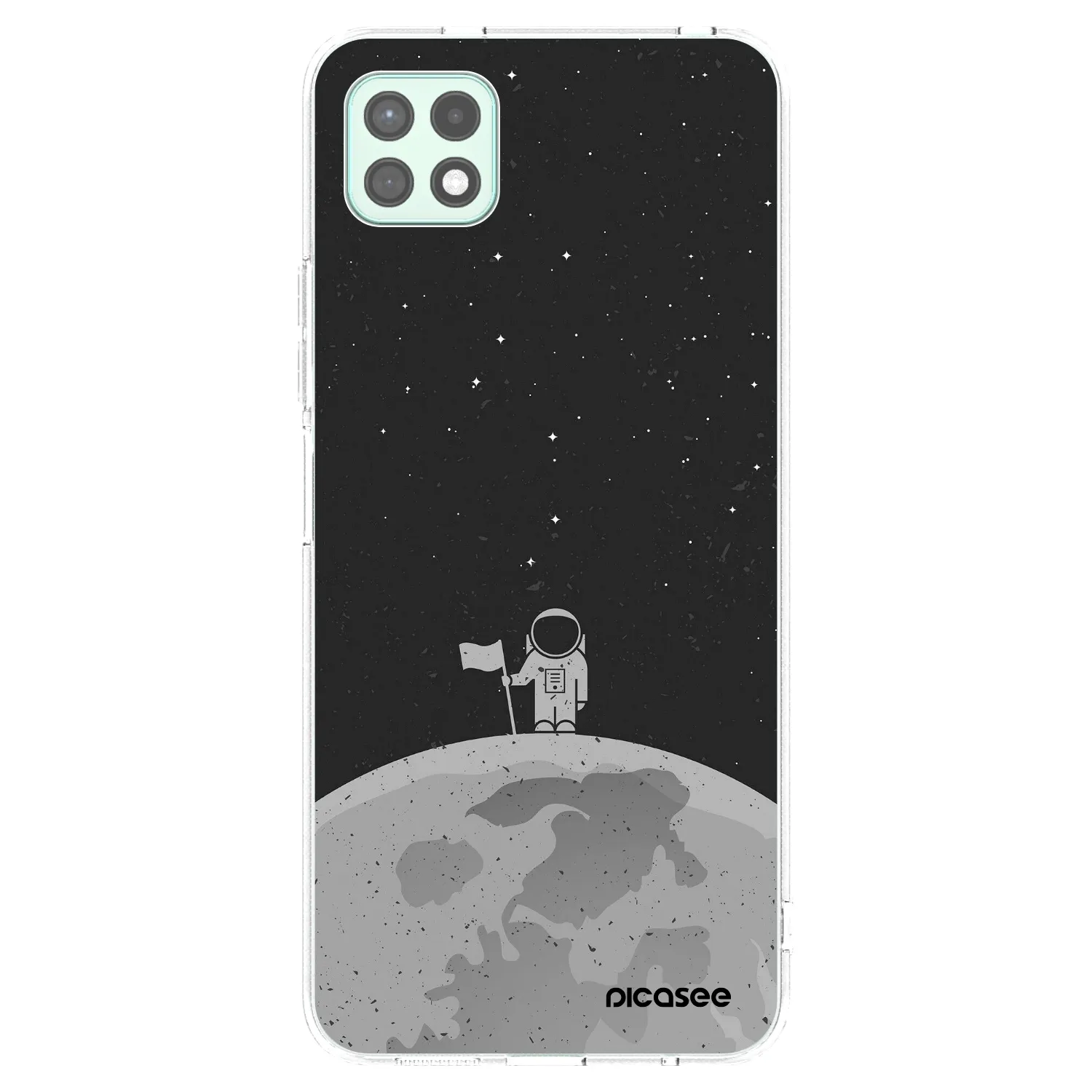 Picasee silikonowe przeźroczyste etui na Samsung Galaxy A22 A226B 5G - Astronaut