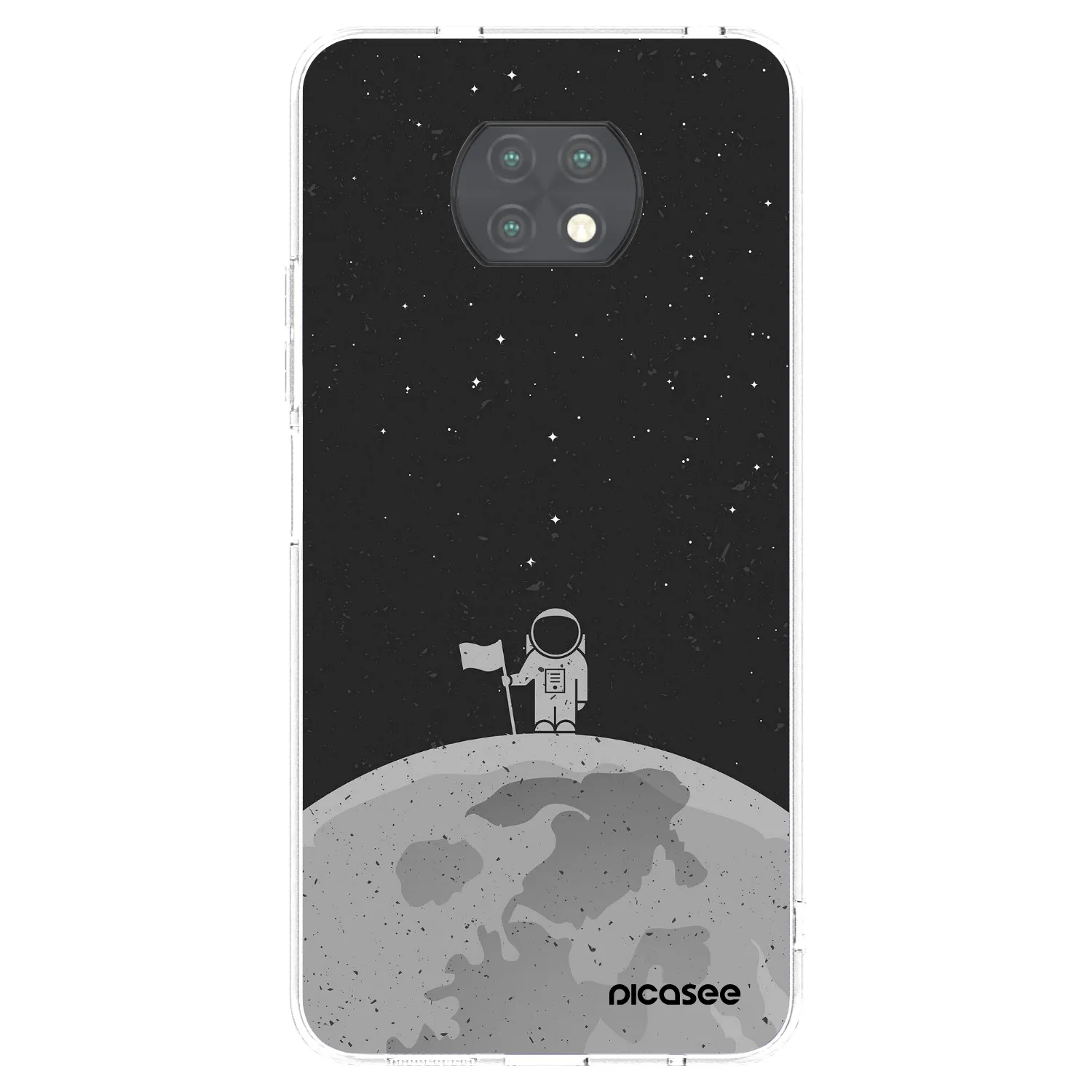 Picasee silikonowe przeźroczyste etui na Xiaomi Redmi Note 9T - Astronaut