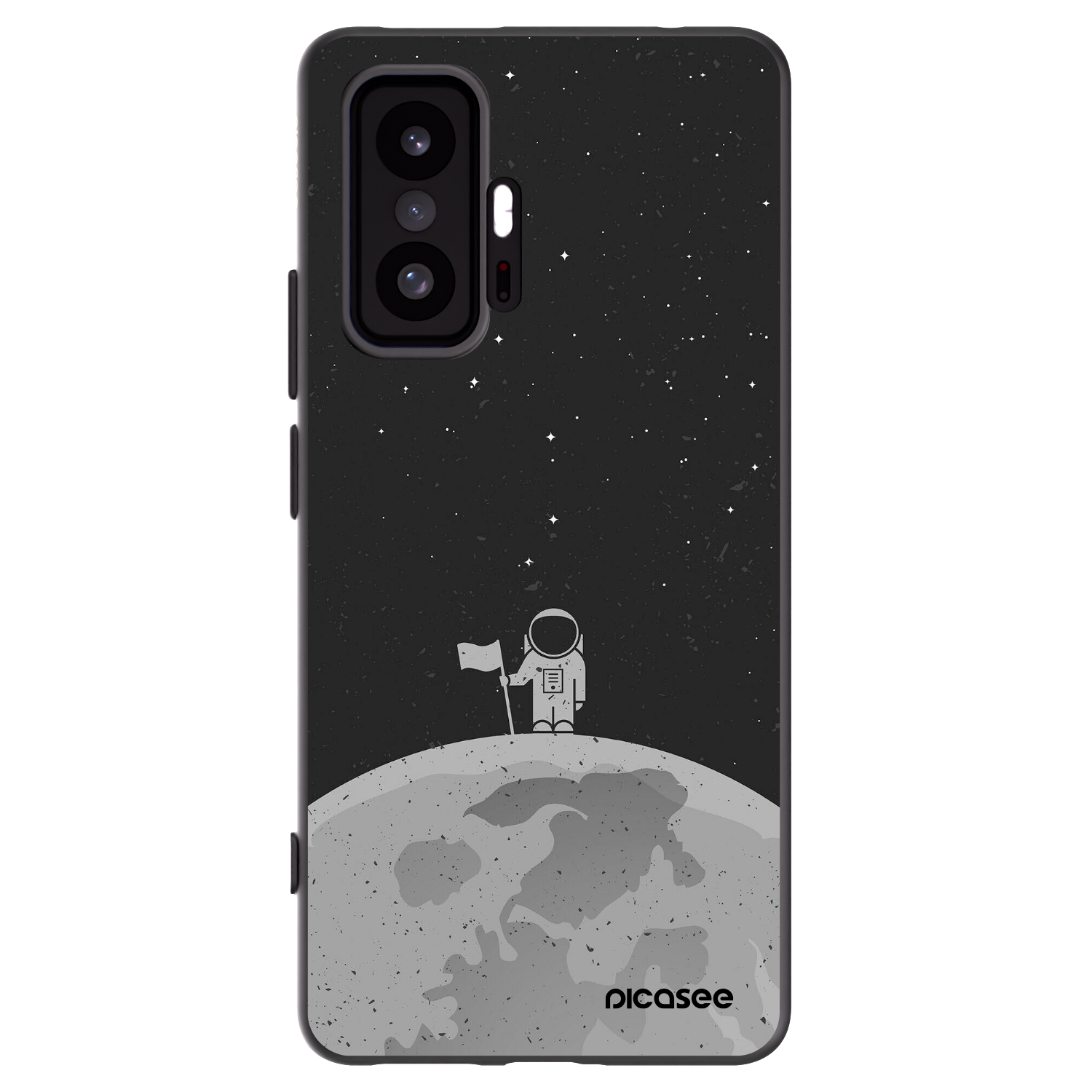 Picasee silikonowe czarne etui na Xiaomi 11T Pro - Astronaut