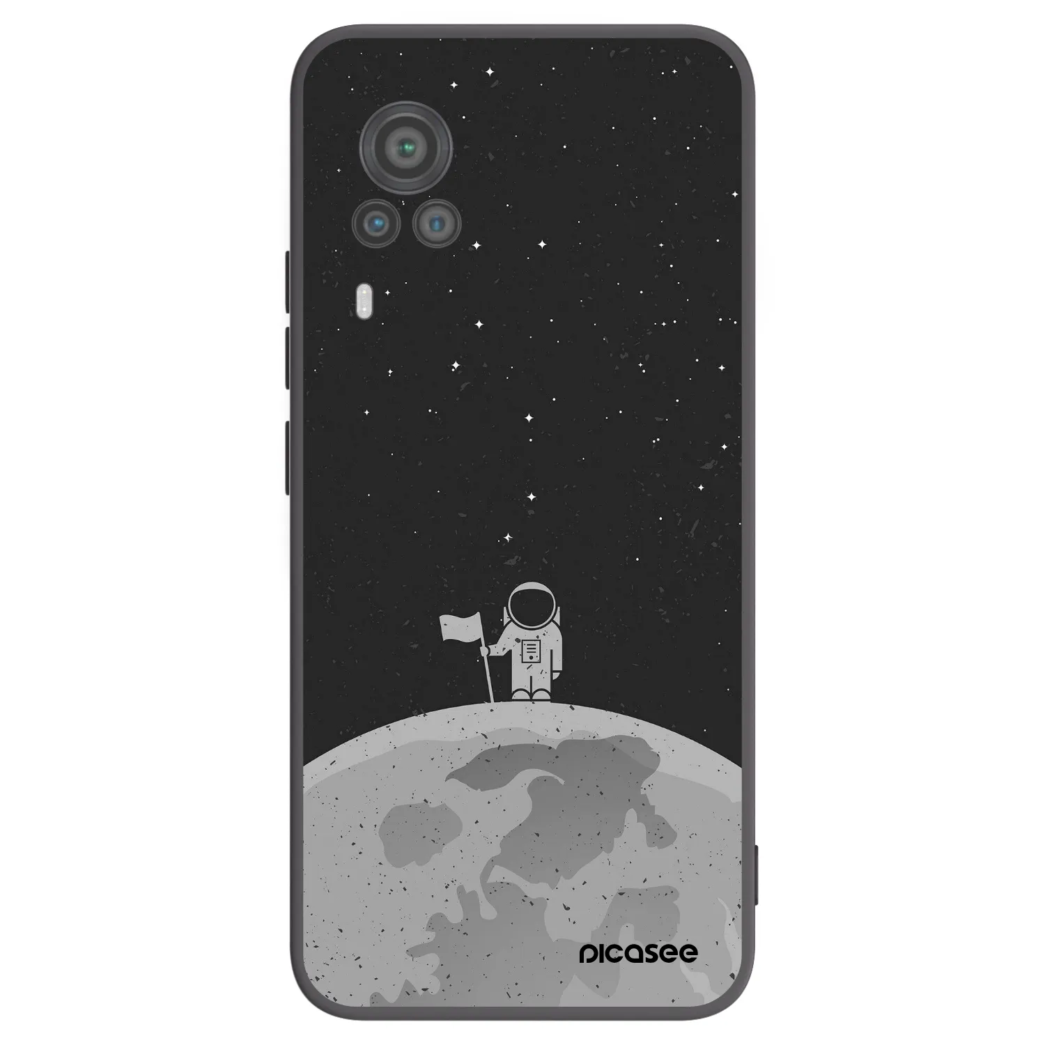 Picasee silikonowe czarne etui na Vivo X60 Pro 5G - Astronaut