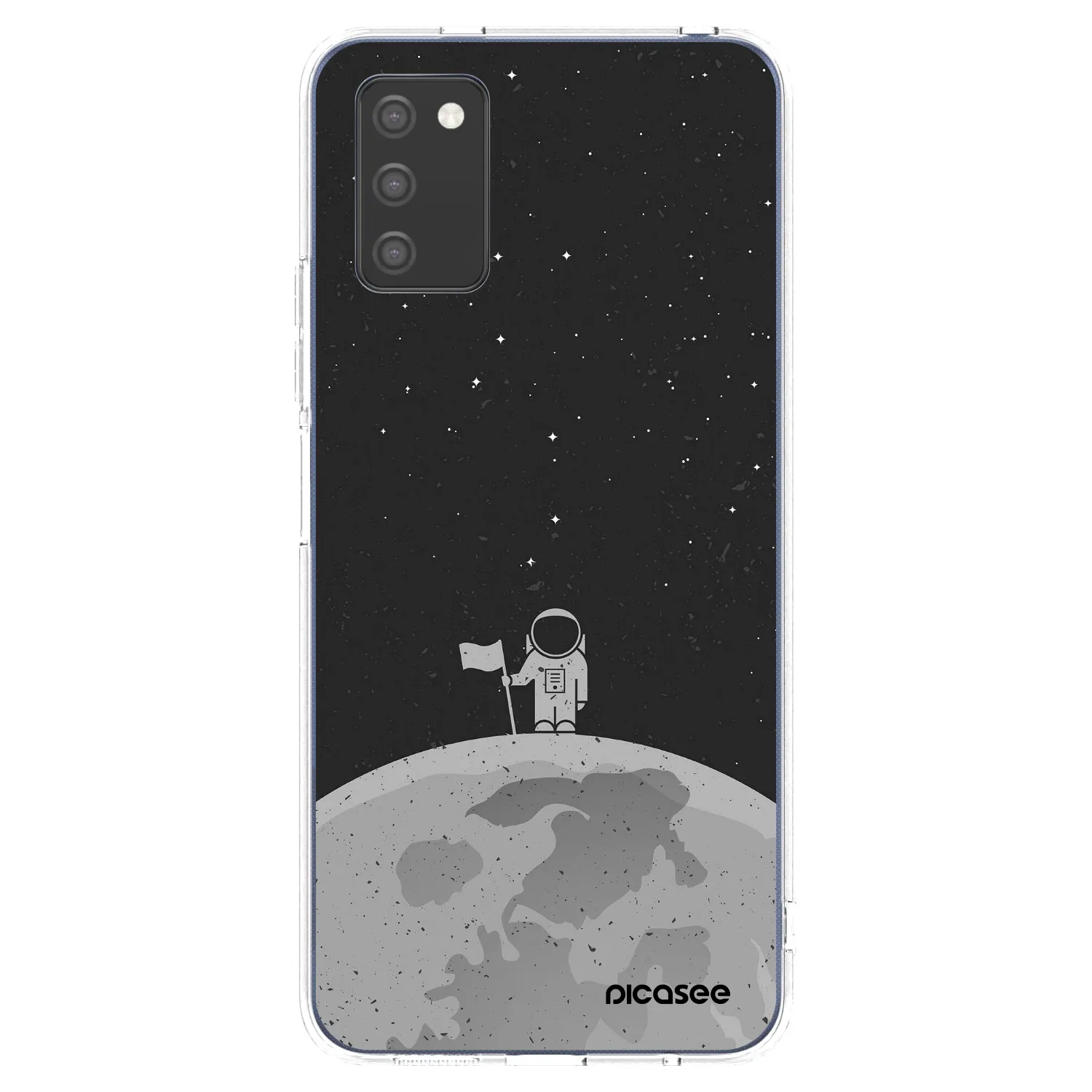 Picasee silikonowe przeźroczyste etui na Samsung Galaxy A03s A037G - Astronaut