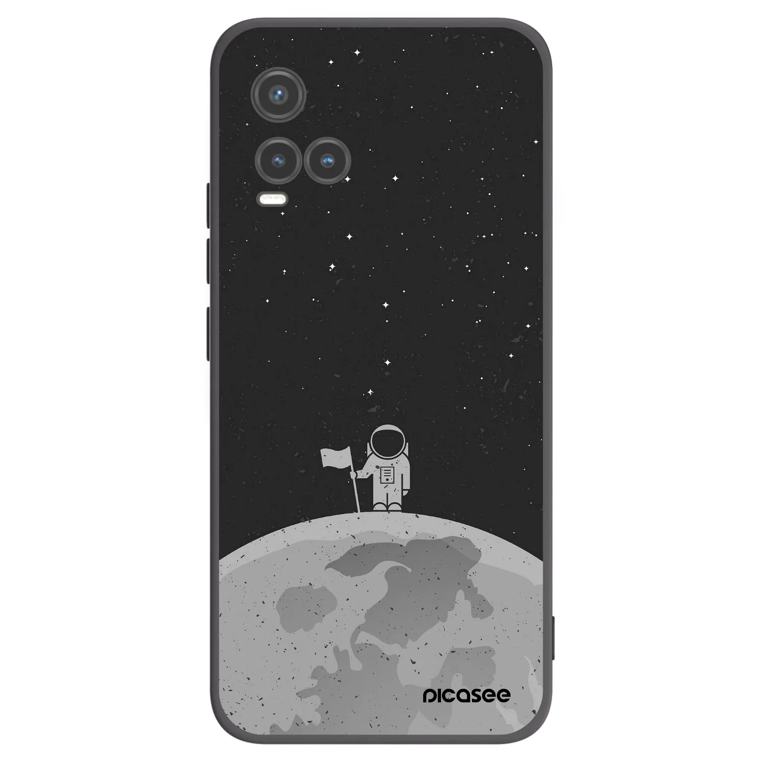 Picasee silikonowe czarne etui na Vivo Y33s - Astronaut