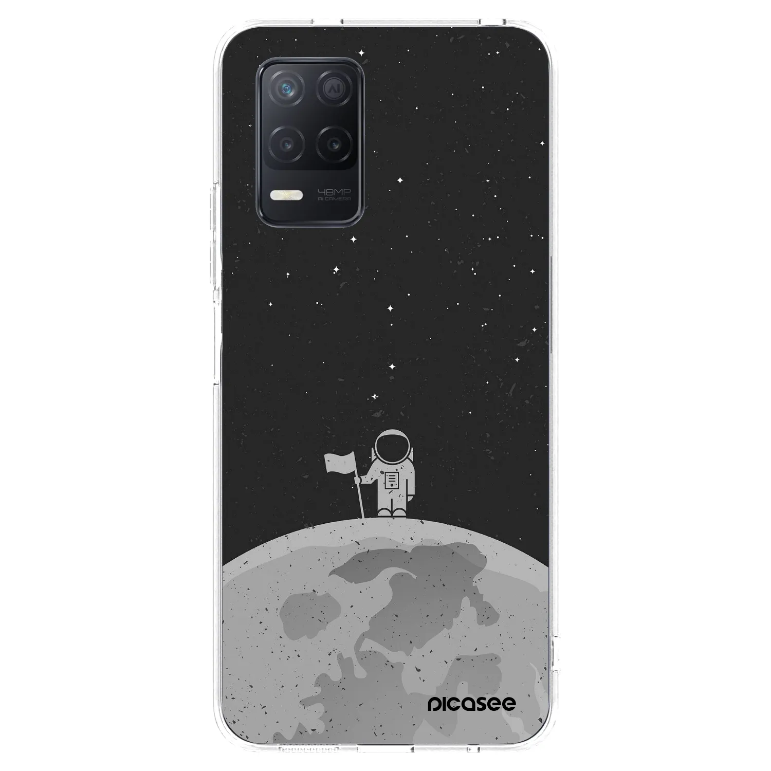 Picasee silikonowe przeźroczyste etui na Realme 8 5G - Astronaut