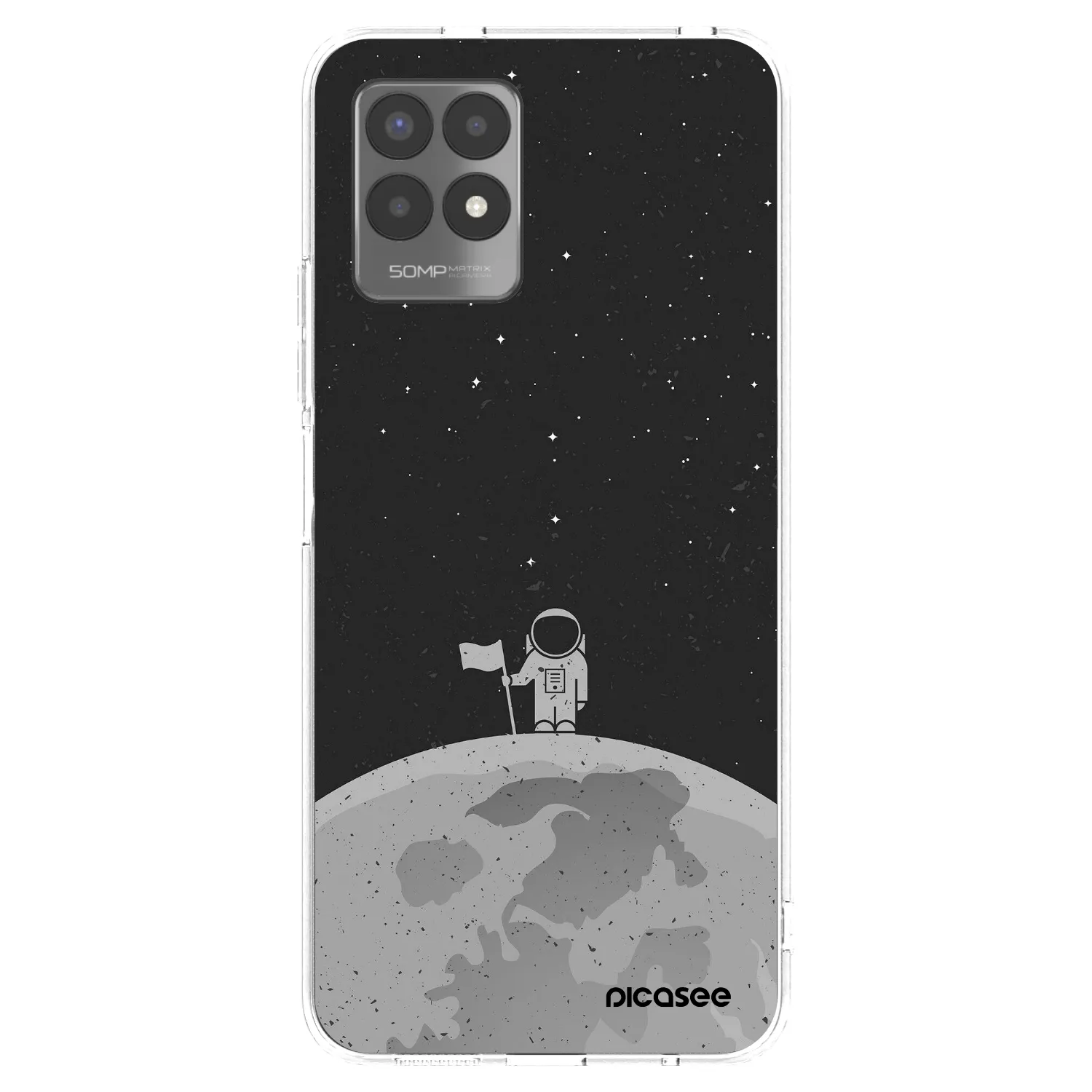 Picasee silikonowe przeźroczyste etui na Realme 8i - Astronaut