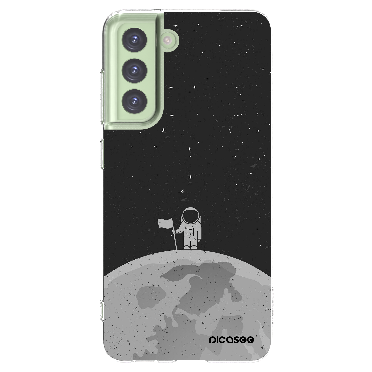 Picasee silikonowe przeźroczyste etui na Samsung Galaxy S21 FE 5G - Astronaut