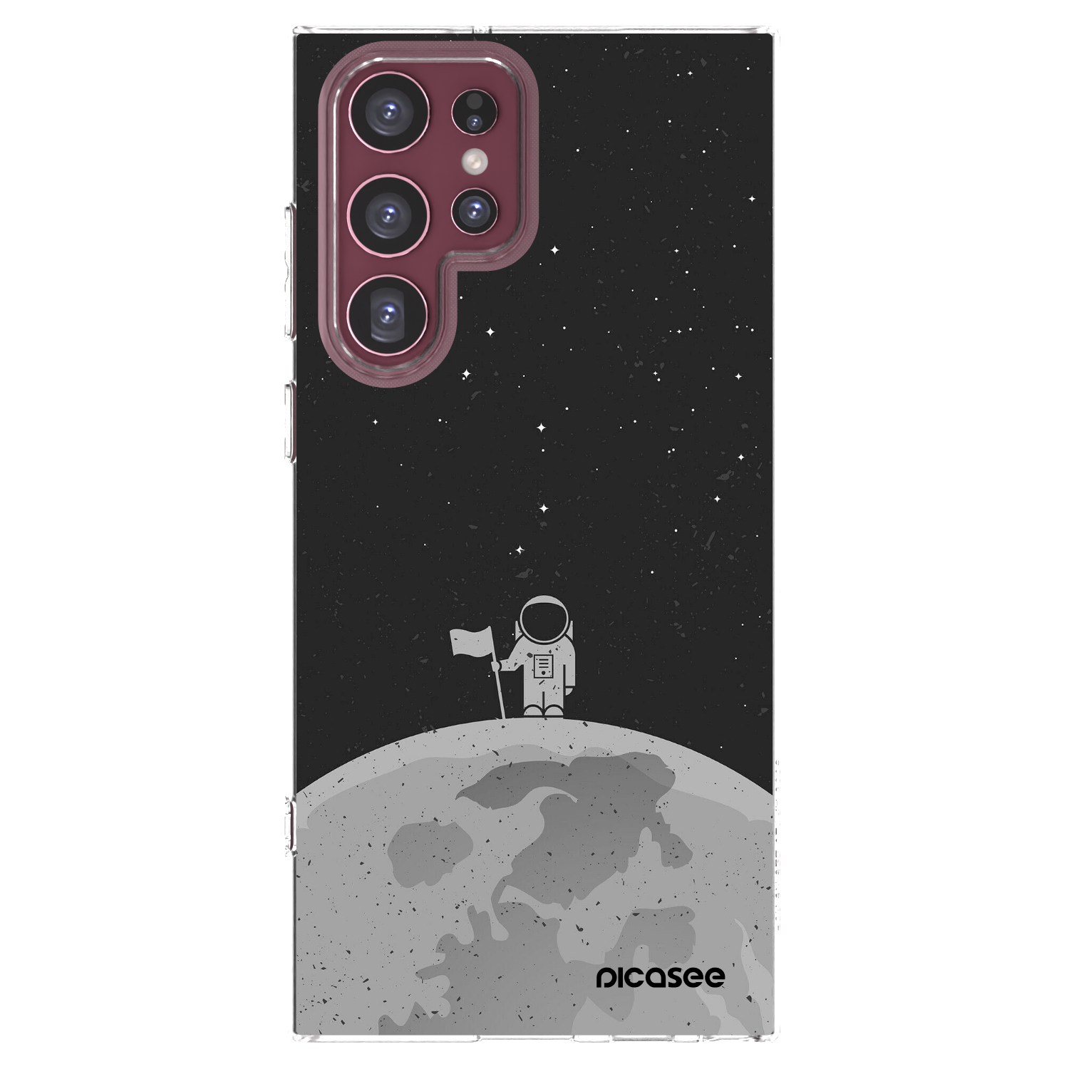 Picasee silikonowe przeźroczyste etui na Samsung Galaxy S22 Ultra 5G - Astronaut