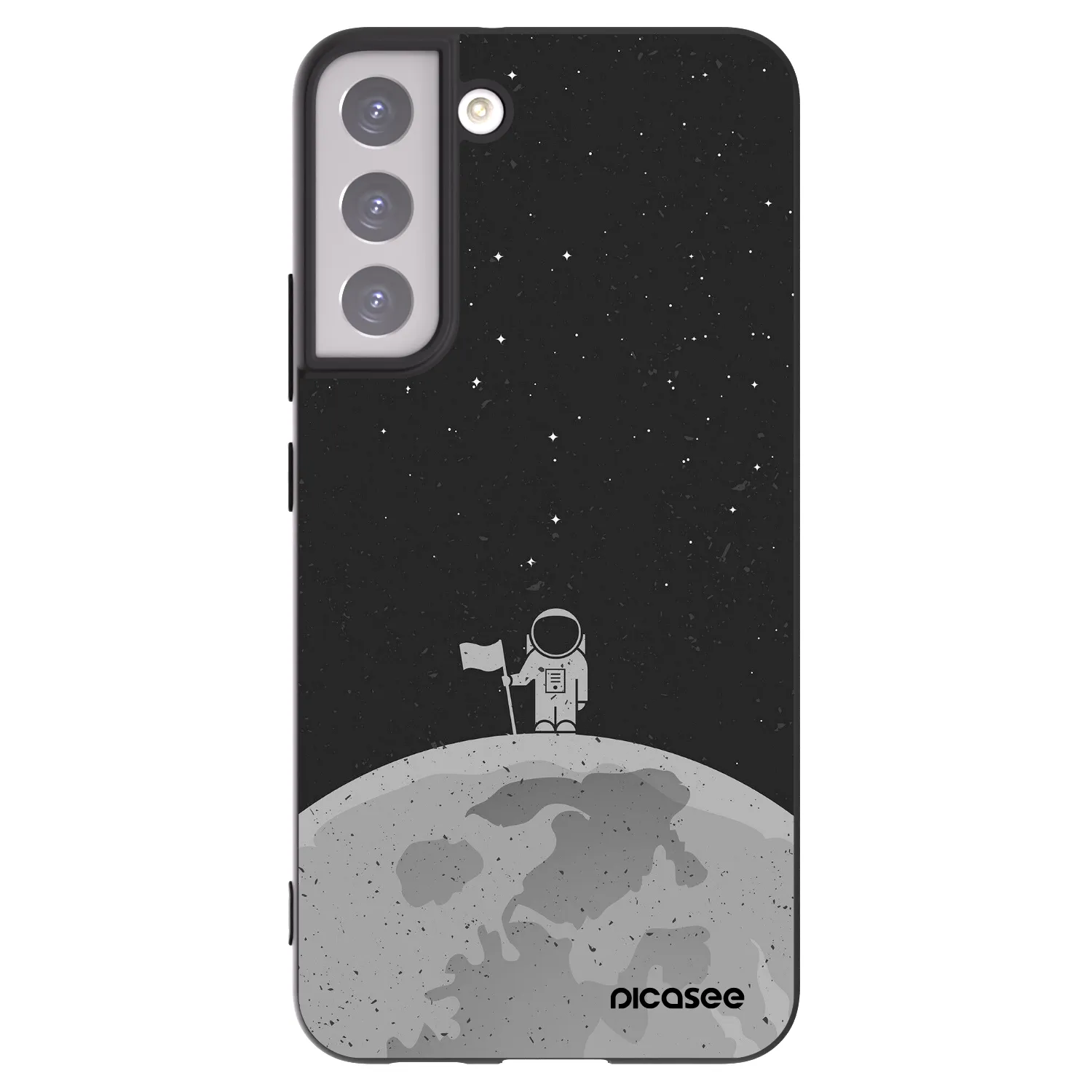Picasee silikonowe czarne etui na Samsung Galaxy S22+ 5G - Astronaut