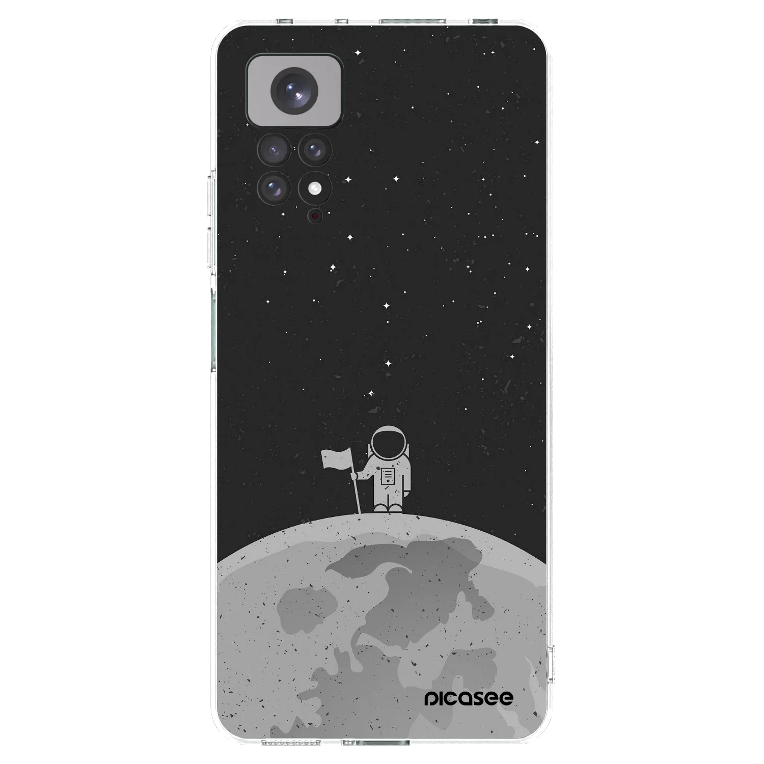 Picasee silikonowe przeźroczyste etui na Xiaomi Redmi Note 11S 4G - Astronaut