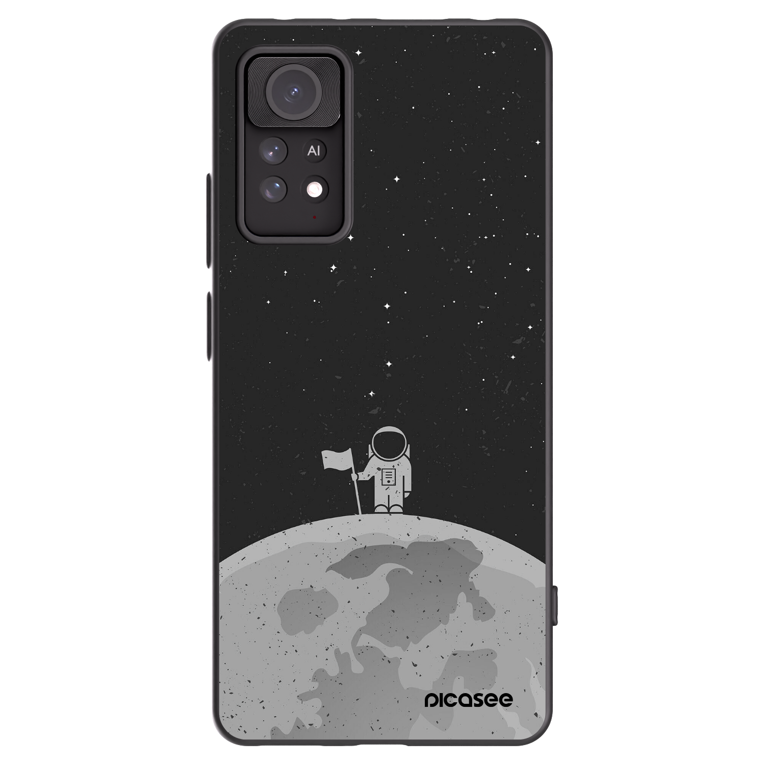 Picasee silikonowe czarne etui na Xiaomi Redmi Note 11 Pro 5G - Astronaut