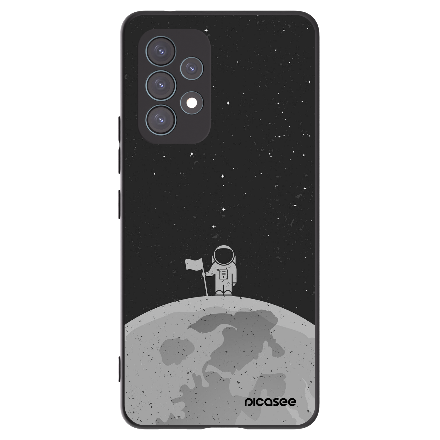 Picasee silikonowe czarne etui na Samsung Galaxy A53 5G A536 - Astronaut