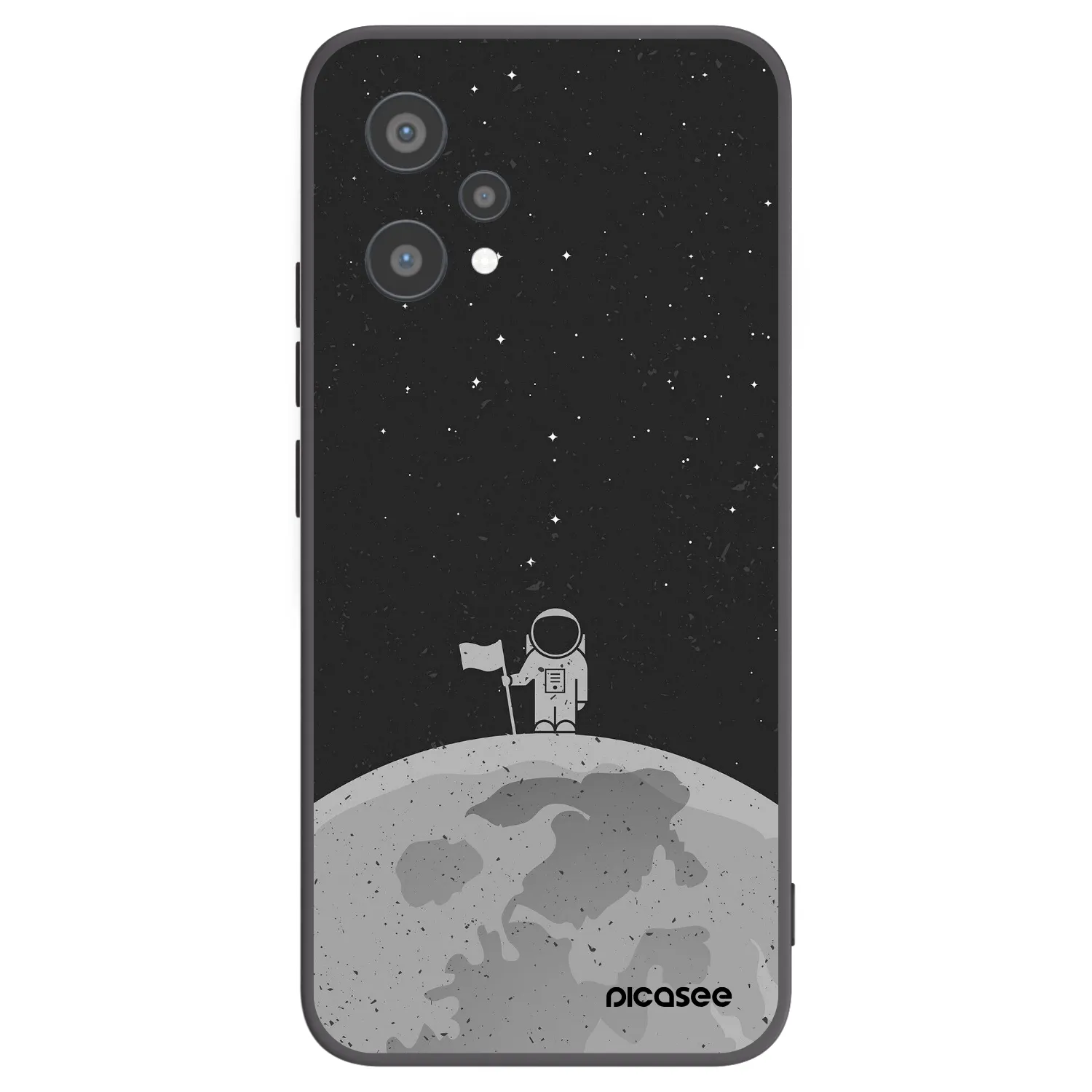 Picasee silikonowe czarne etui na Realme 9 Pro 5G - Astronaut