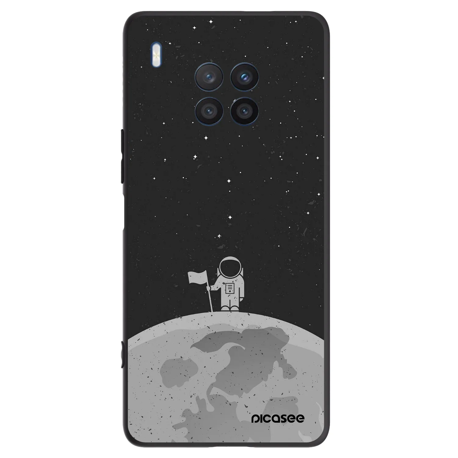 Picasee silikonowe czarne etui na Honor 50 Lite - Astronaut