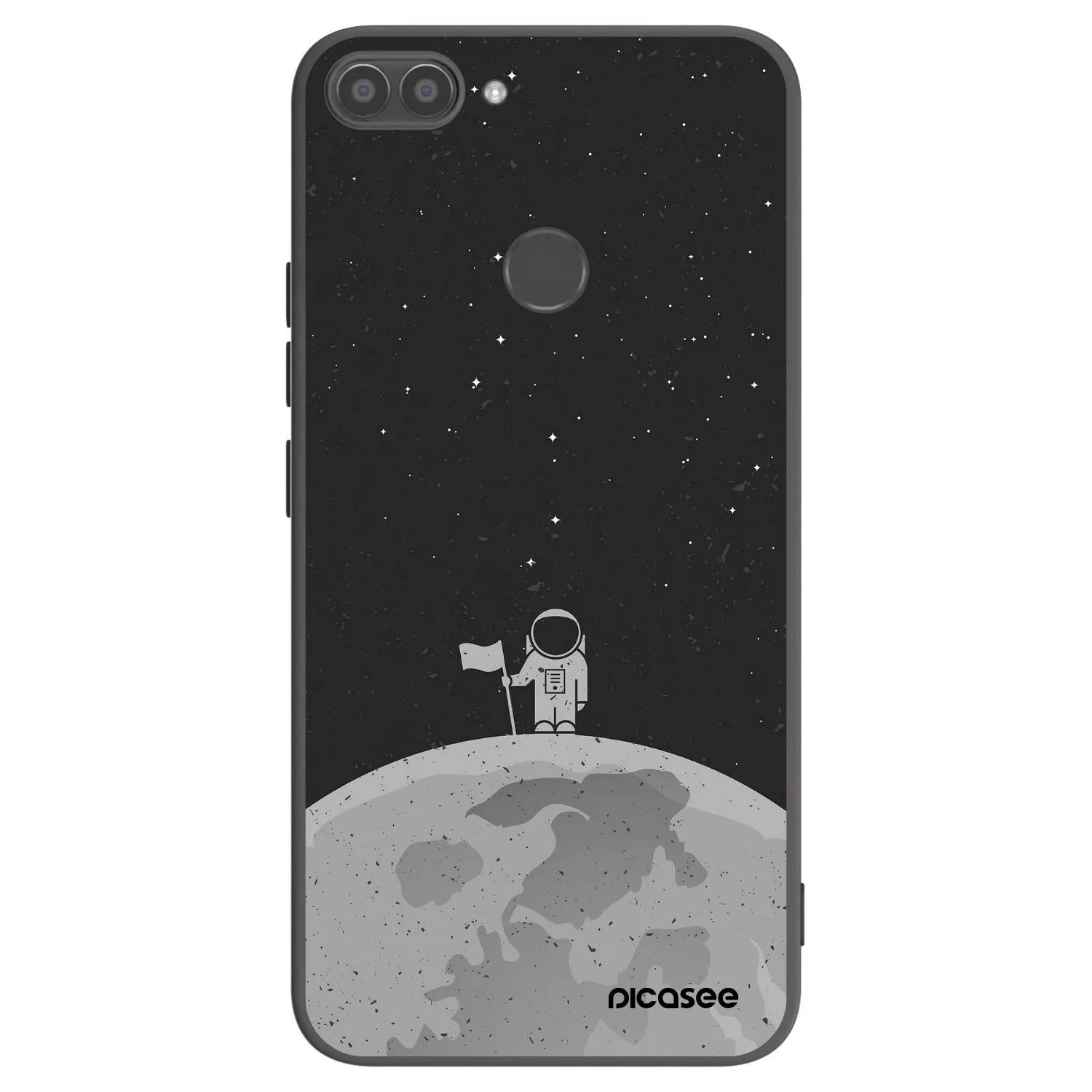 Picasee silikonowe czarne etui na Huawei P Smart - Astronaut