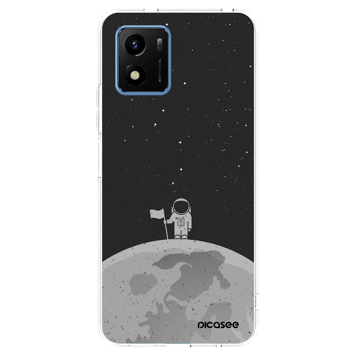 Picasee silikonowe przeźroczyste etui na Vivo Y01 - Astronaut