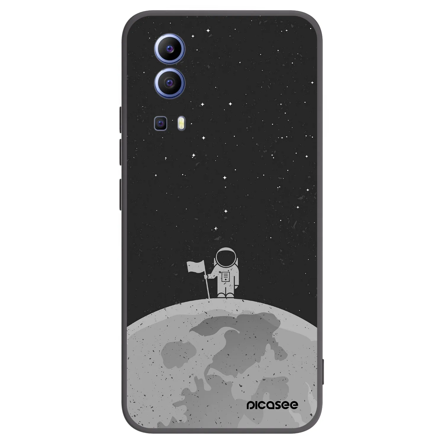 Picasee silikonowe czarne etui na Vivo Y52 5G - Astronaut
