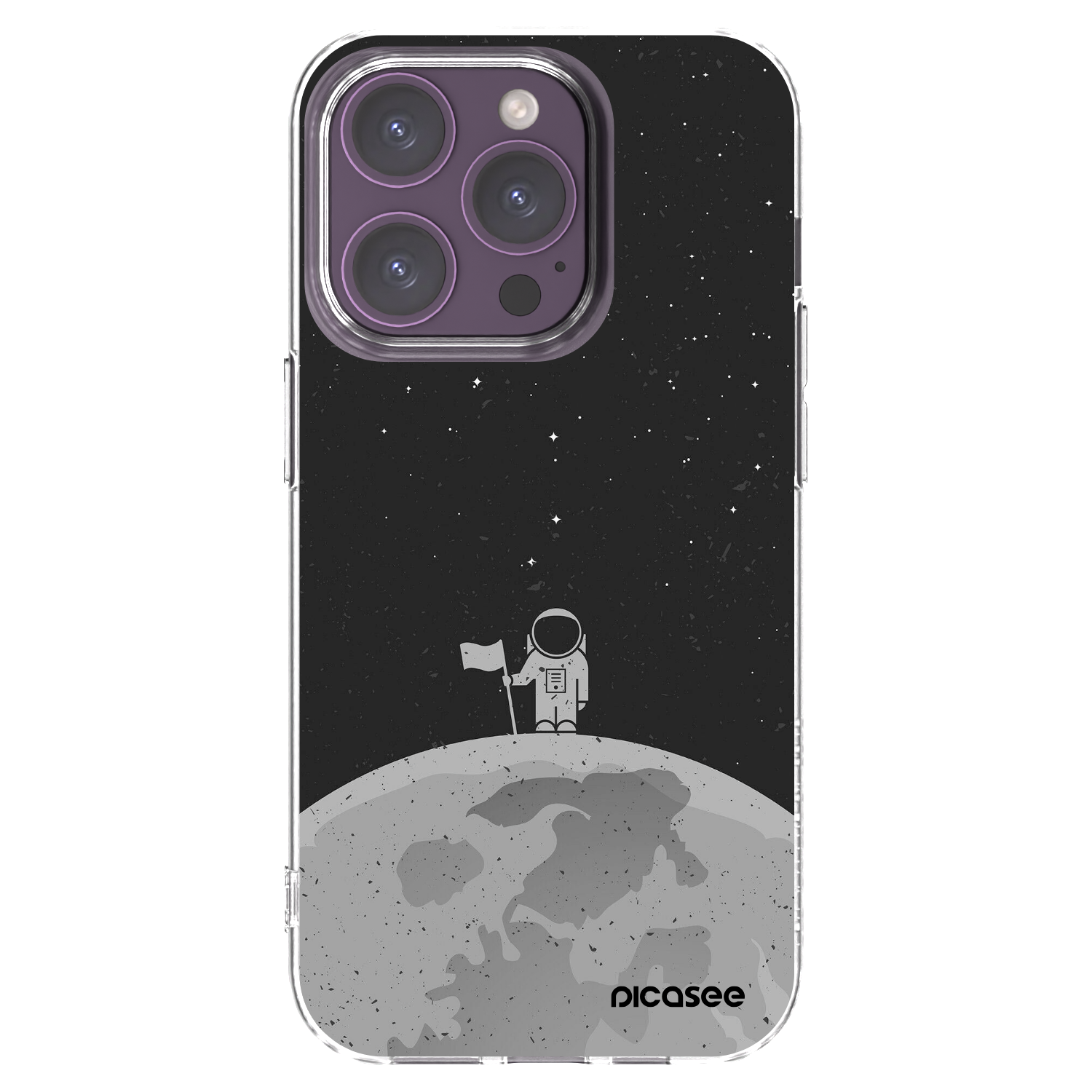 Picasee silikonowe przeźroczyste etui na Apple iPhone 14 Pro - Astronaut