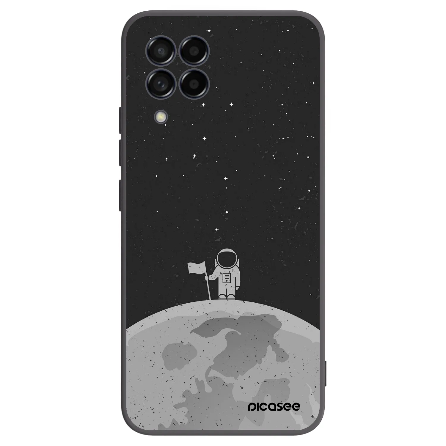 Picasee silikonowe czarne etui na Samsung Galaxy M53 5G - Astronaut