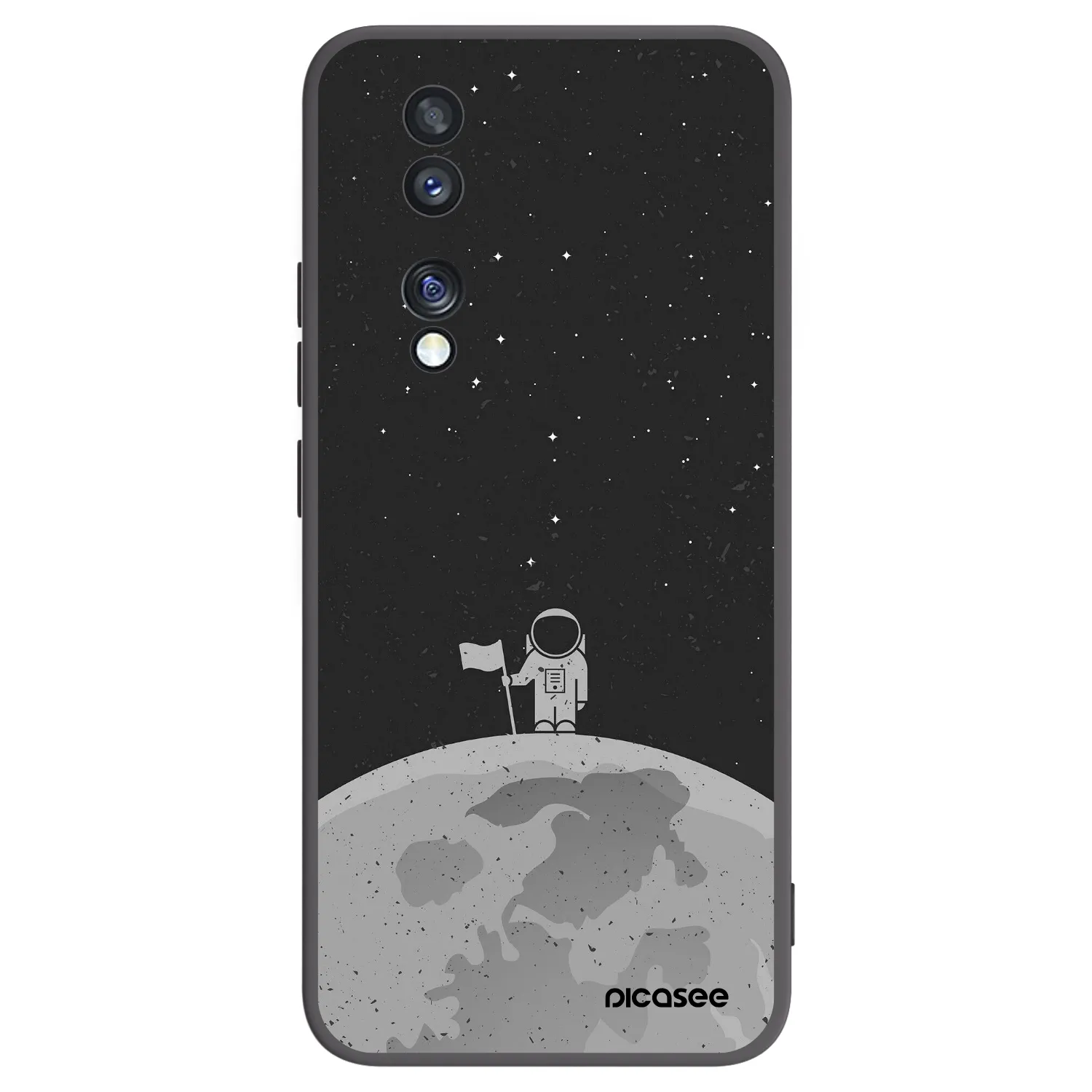Picasee silikonowe czarne etui na Honor 70 - Astronaut