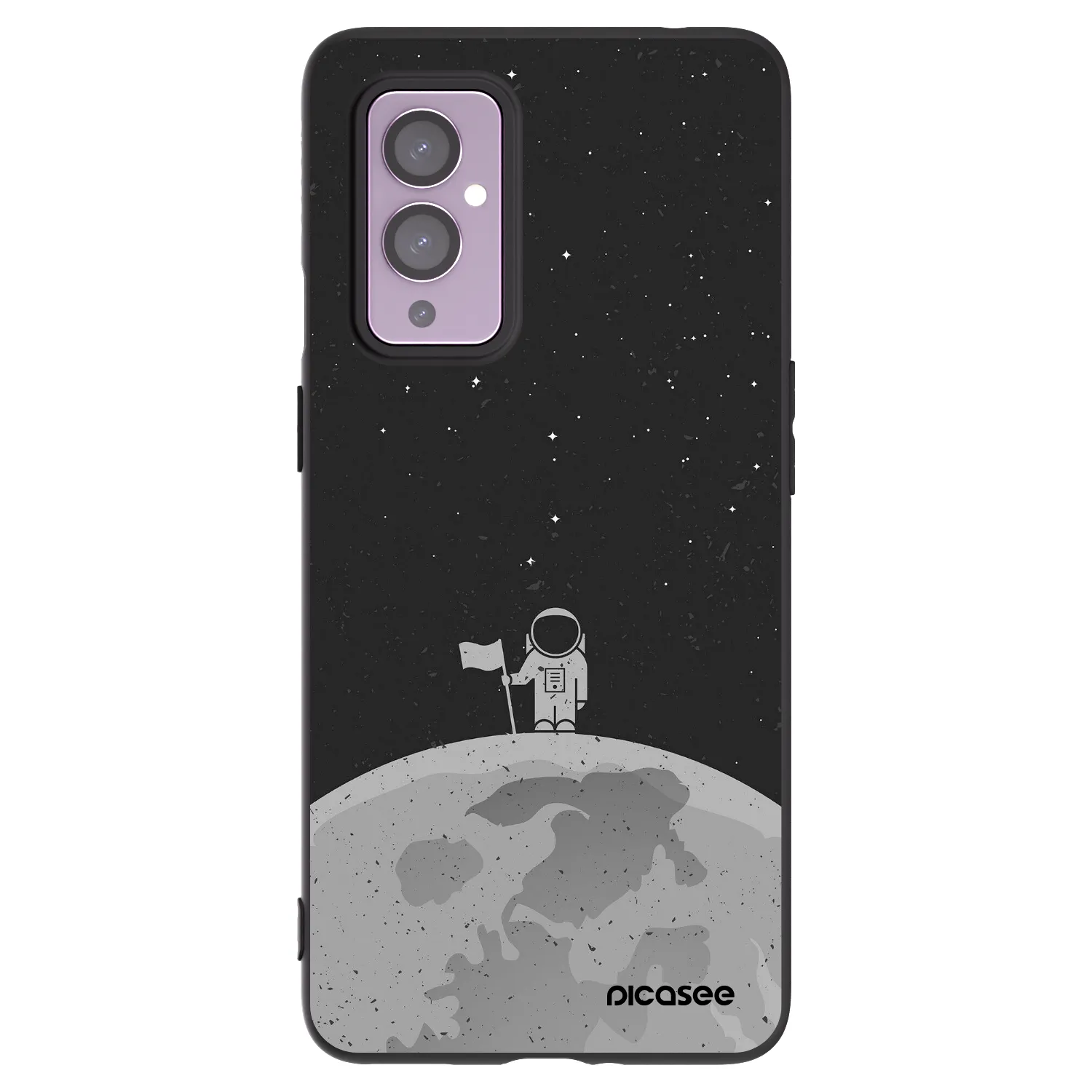 Picasee silikonowe czarne etui na OnePlus 9 - Astronaut