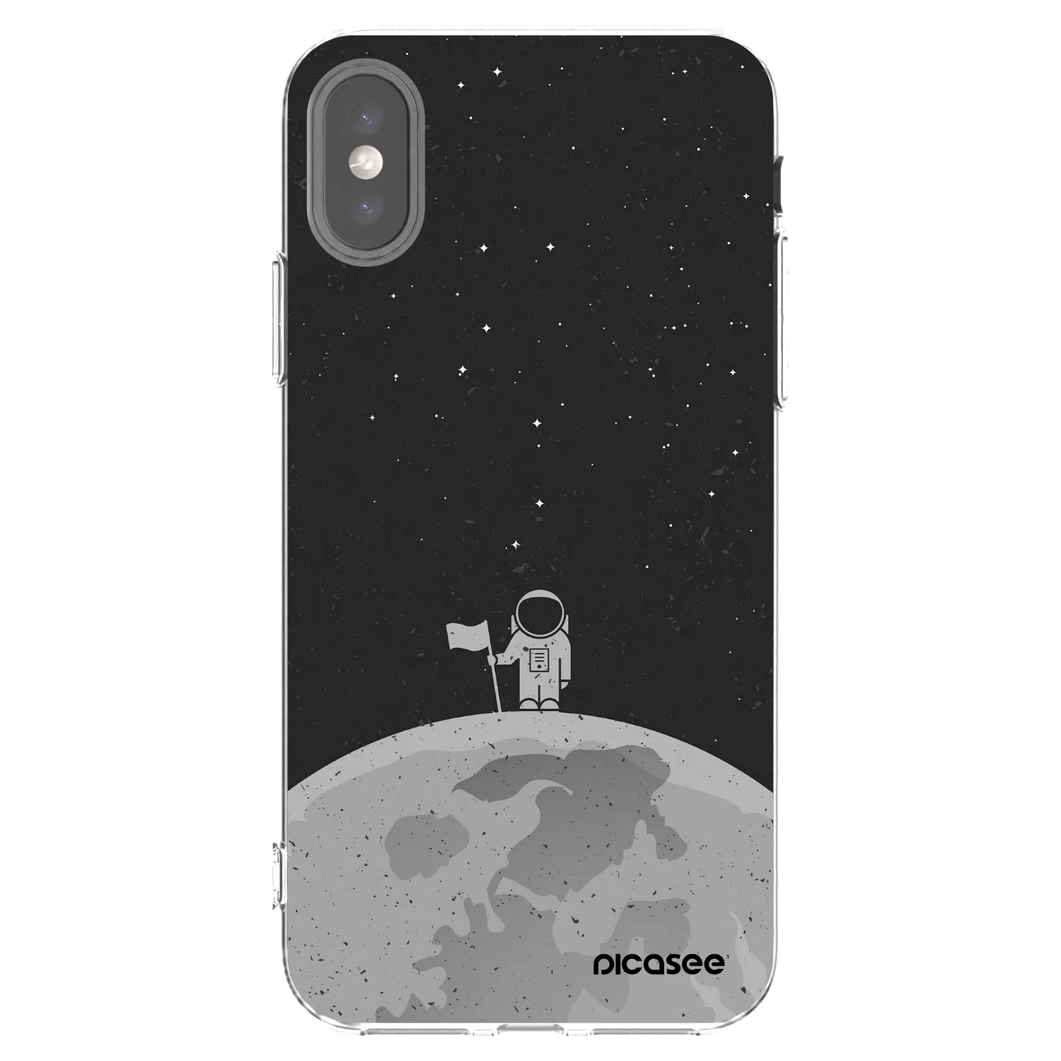 Picasee silikonowe przeźroczyste etui na Apple iPhone X/XS - Astronaut