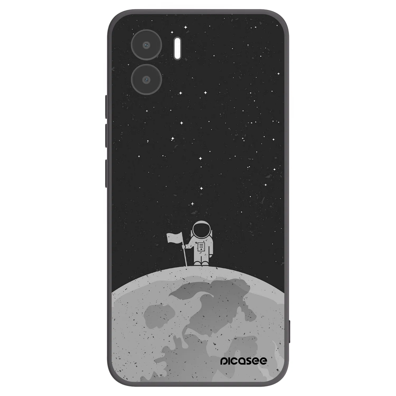 Picasee silikonowe czarne etui na Xiaomi Redmi A1 - Astronaut