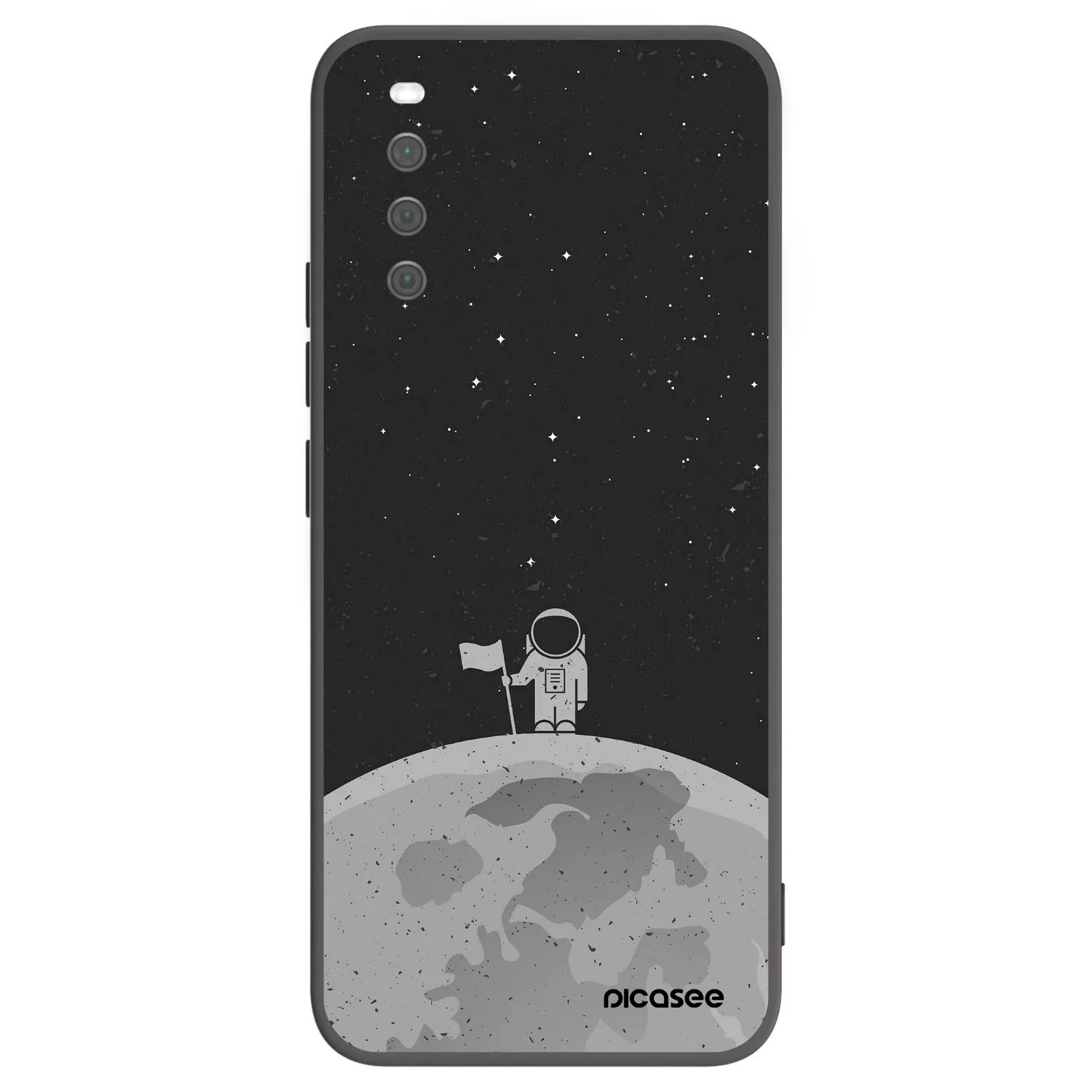 Picasee silikonowe czarne etui na Sony Xperia 10 III - Astronaut