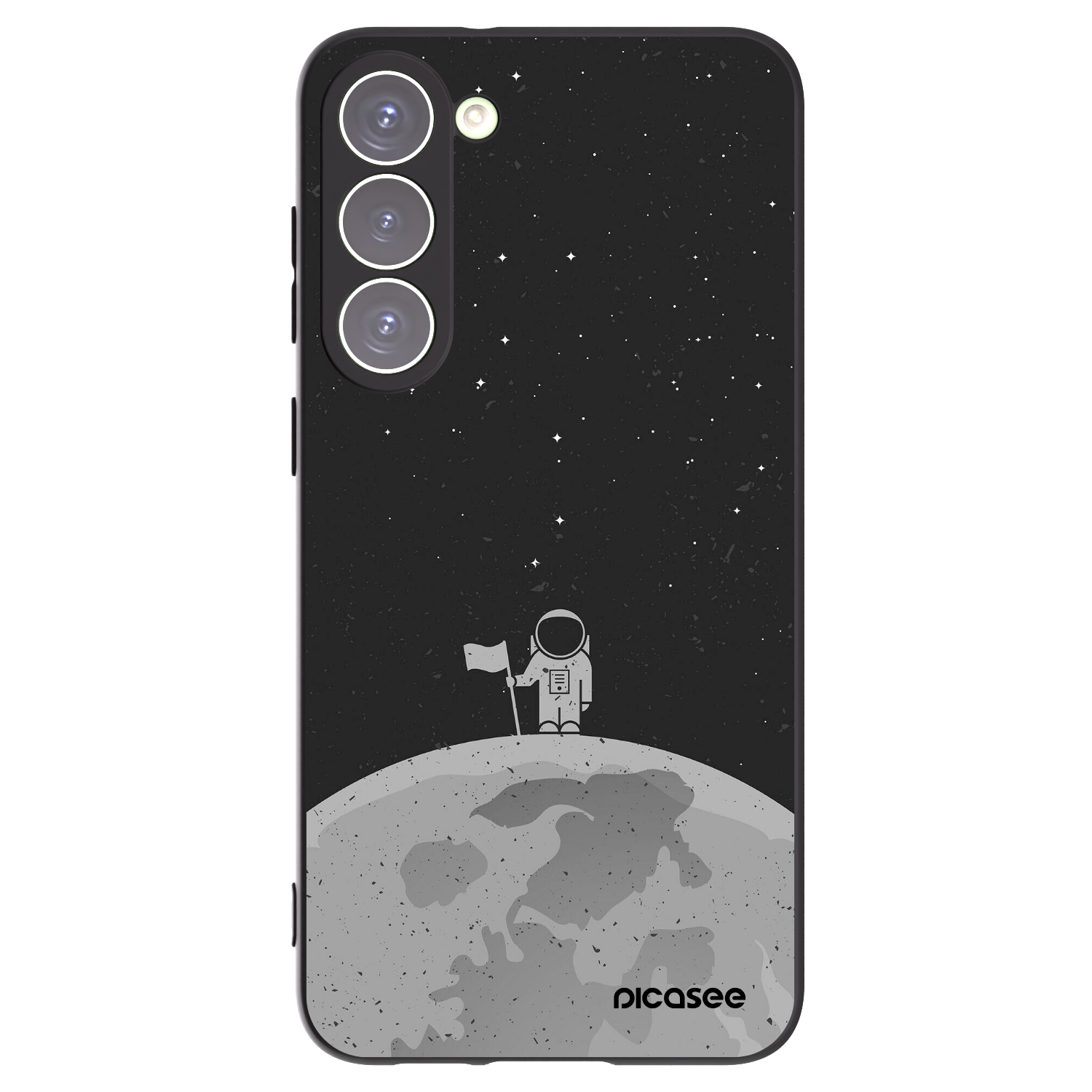 Picasee silikonowe czarne etui na Samsung Galaxy S23+ 5G - Astronaut