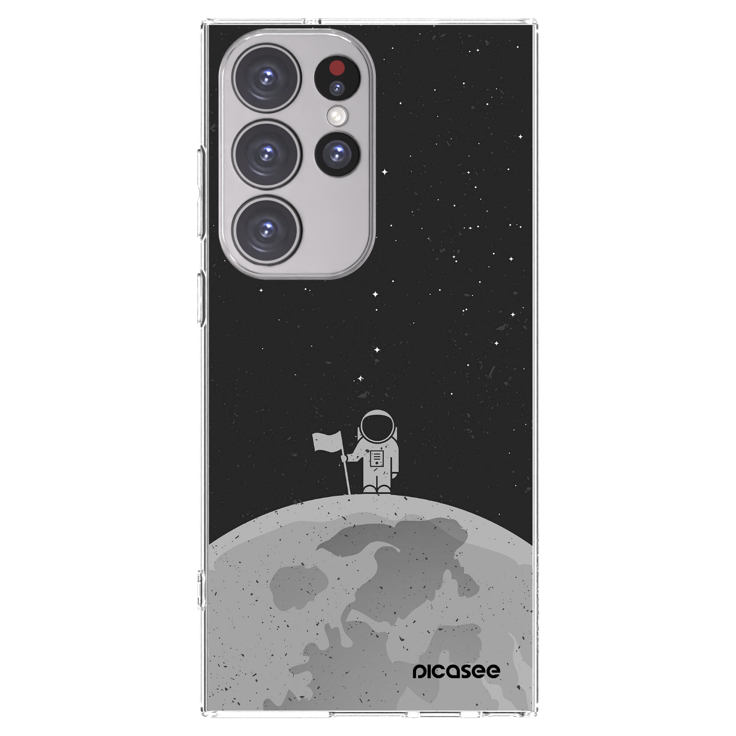 Picasee silikonowe przeźroczyste etui na Samsung Galaxy S23 Ultra 5G - Astronaut