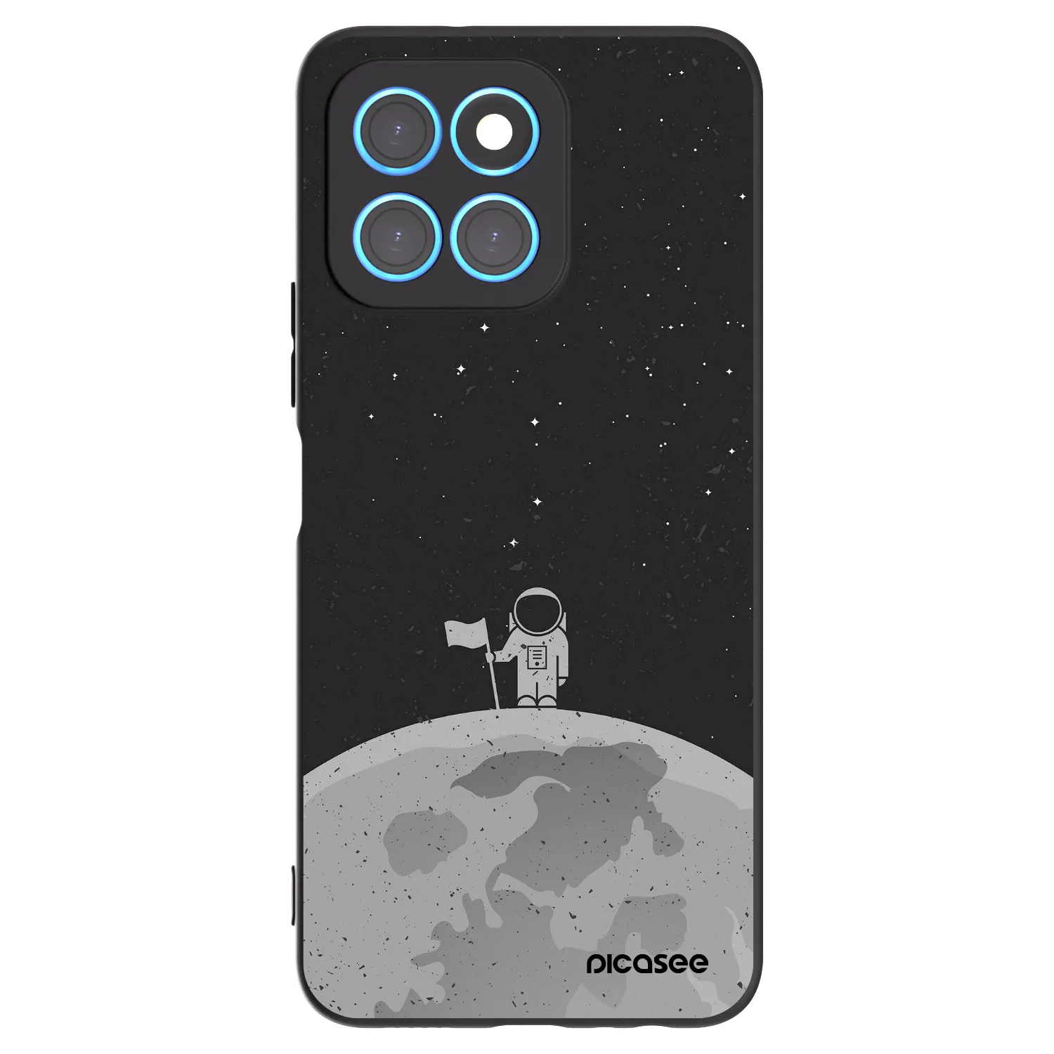 Picasee silikonowe czarne etui na Honor X6 - Astronaut