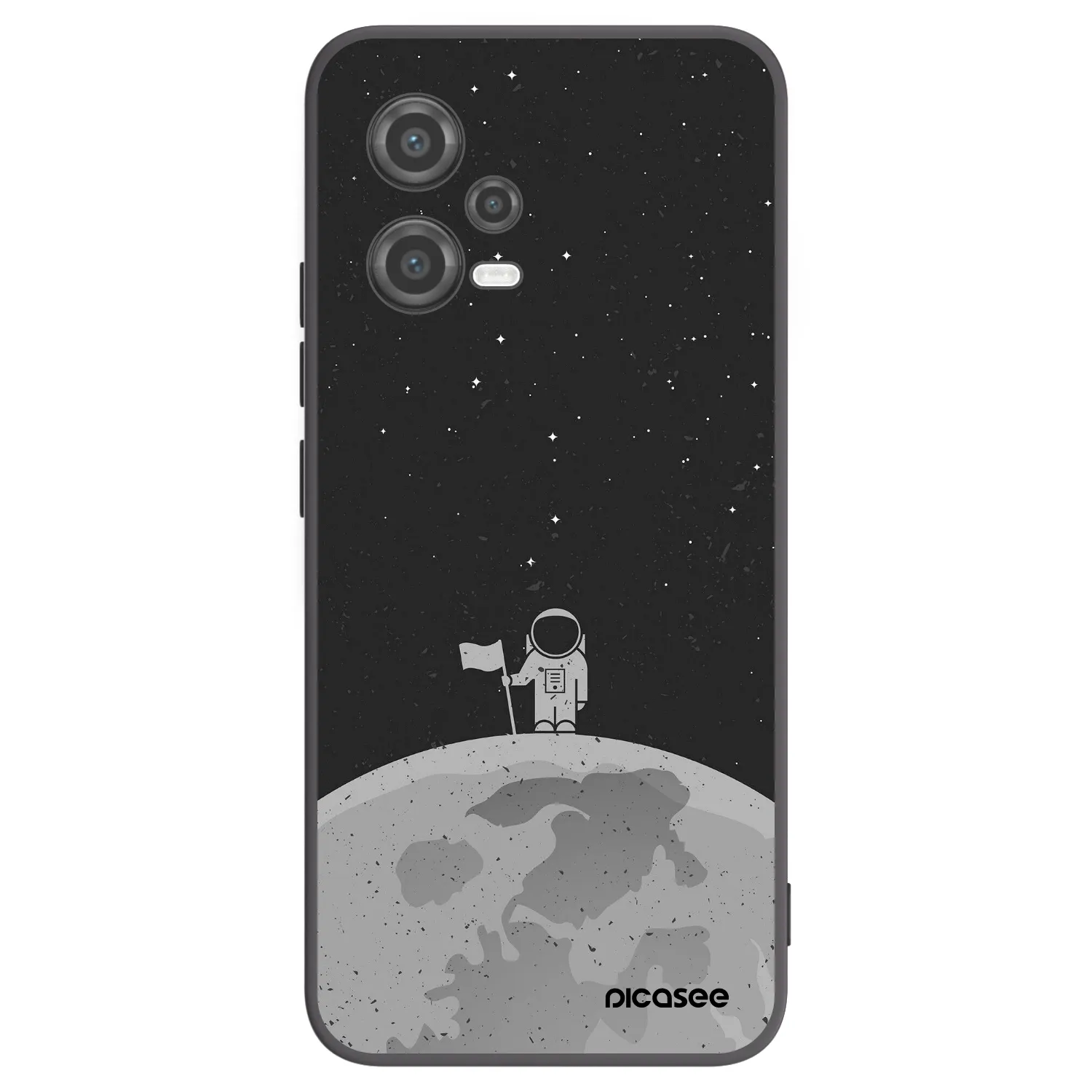 Picasee silikonowe czarne etui na Xiaomi Poco X5 - Astronaut