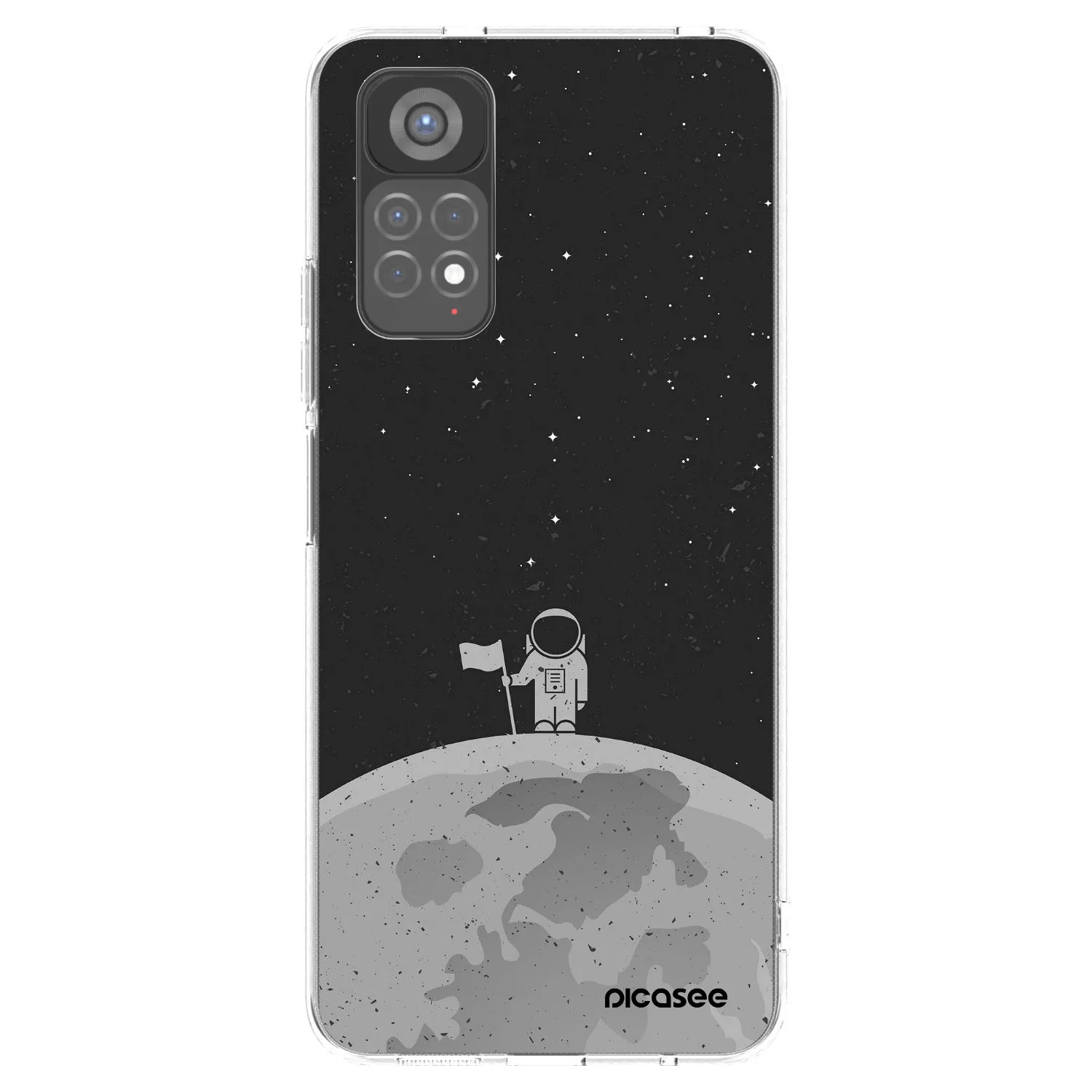 Picasee silikonowe przeźroczyste etui na Xiaomi Redmi Note 11S 5G - Astronaut