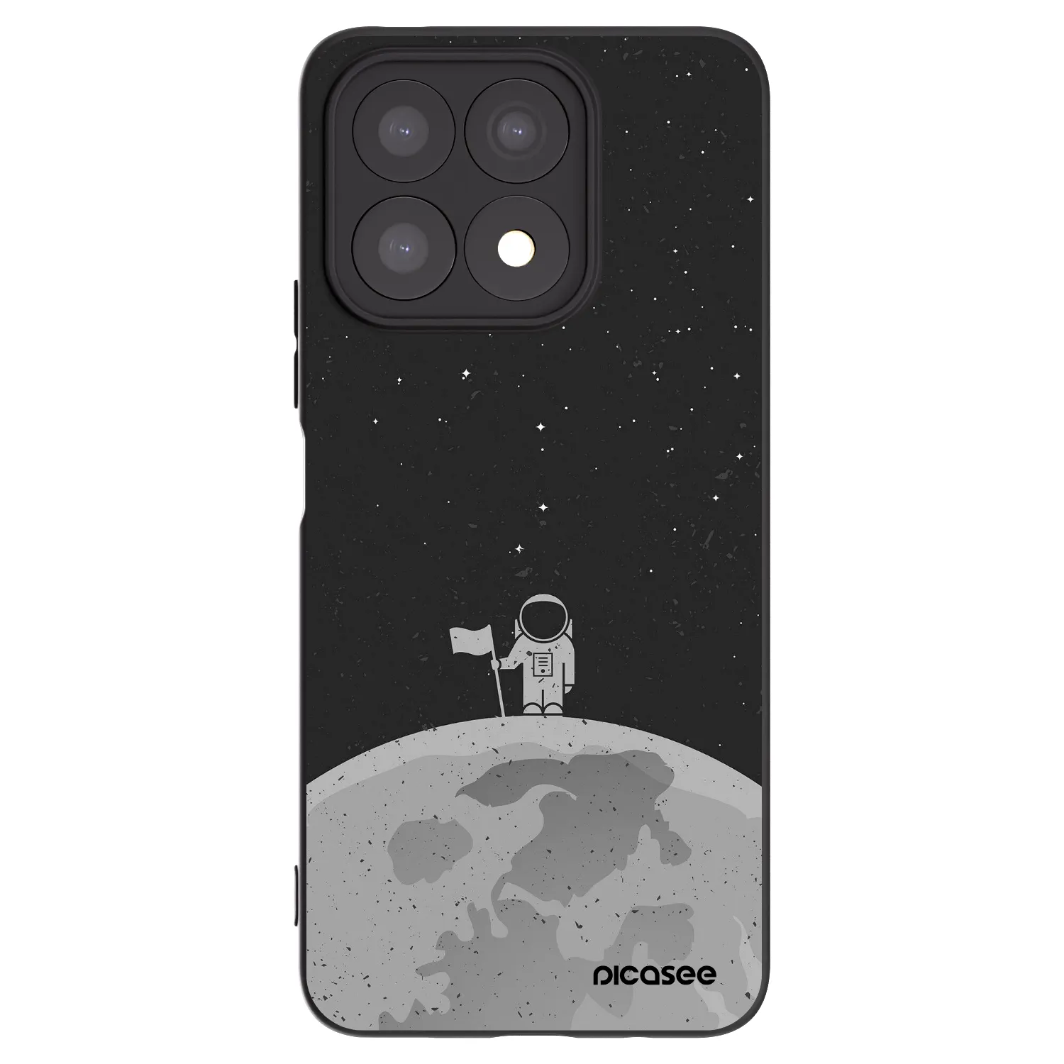 Picasee silikonowe czarne etui na Honor X8a - Astronaut