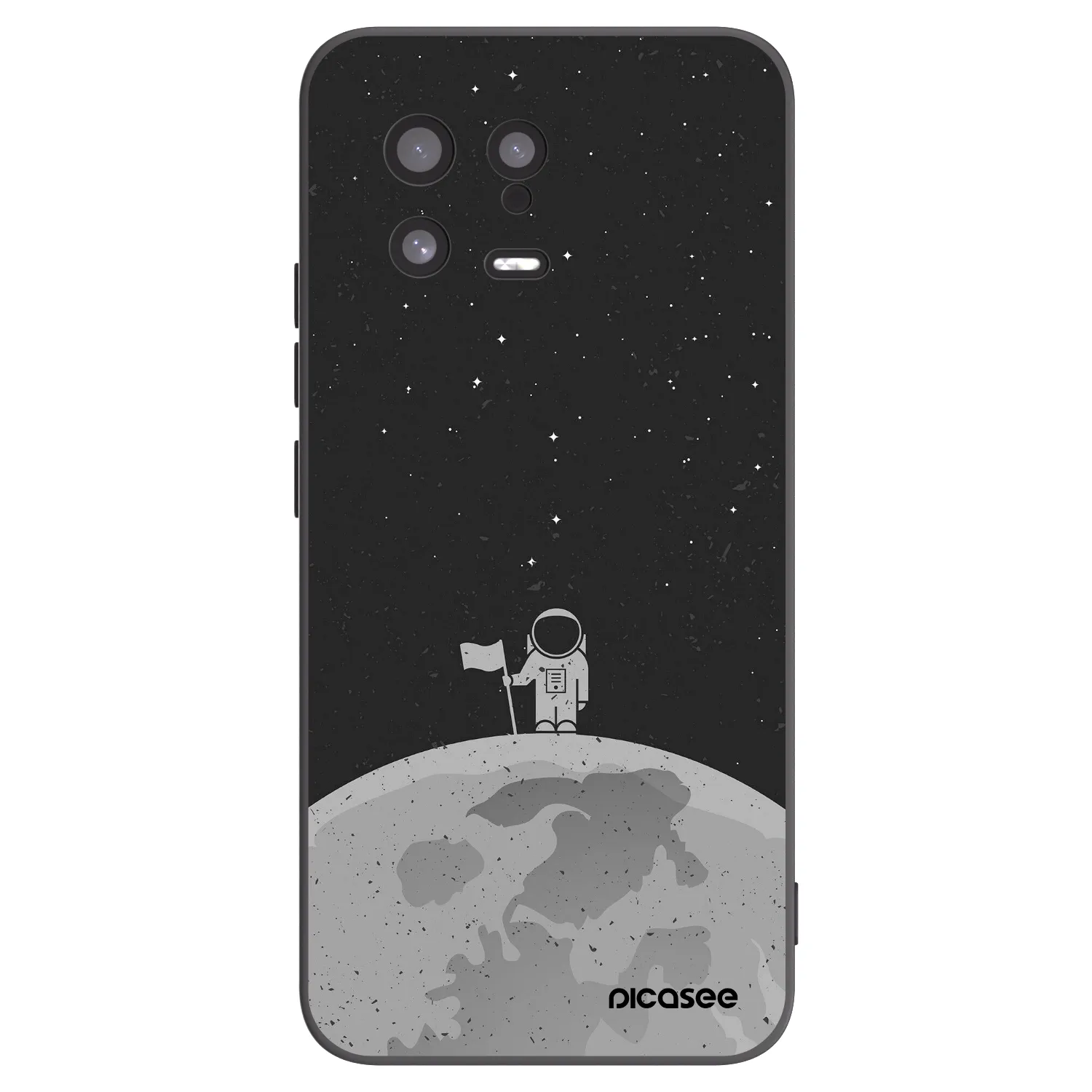 Picasee silikonowe czarne etui na Xiaomi 13 - Astronaut