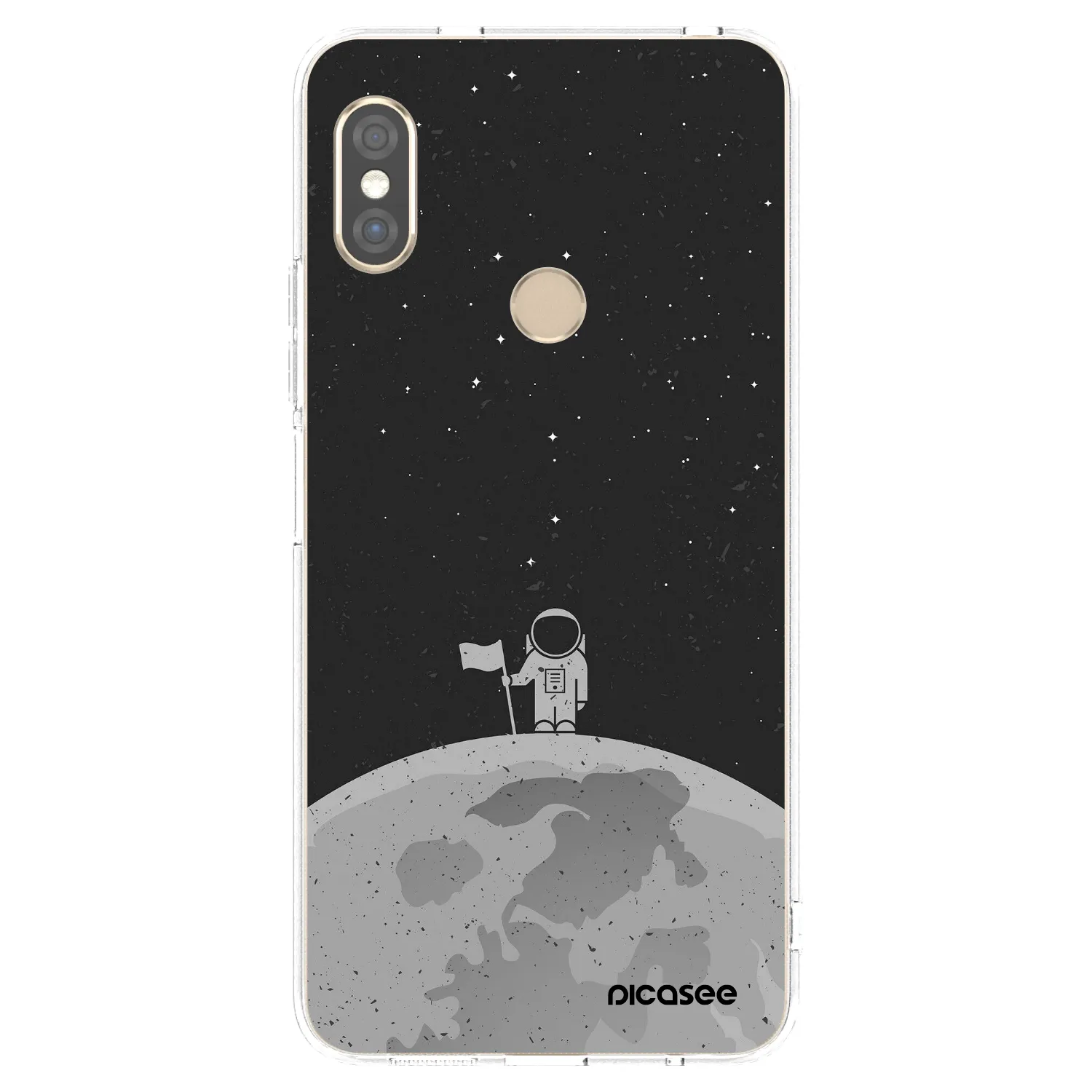 Picasee silikonowe przeźroczyste etui na Xiaomi Redmi Note 5 Global - Astronaut