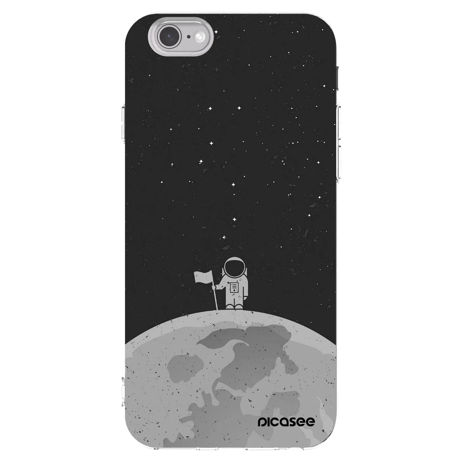 Picasee silikonowe przeźroczyste etui na Apple iPhone 6/6S - Astronaut