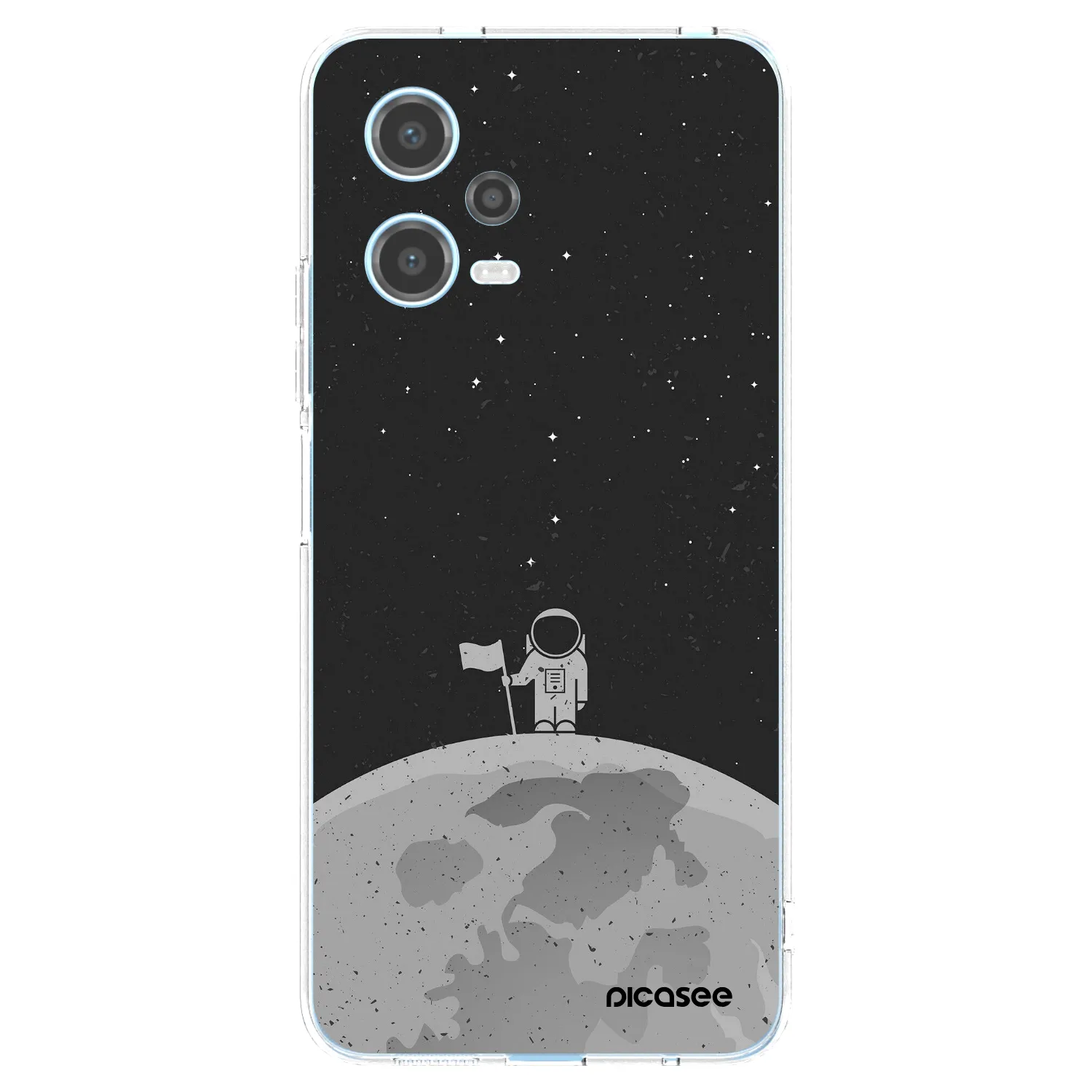 Picasee silikonowe przeźroczyste etui na Xiaomi Redmi Note 12 5G - Astronaut