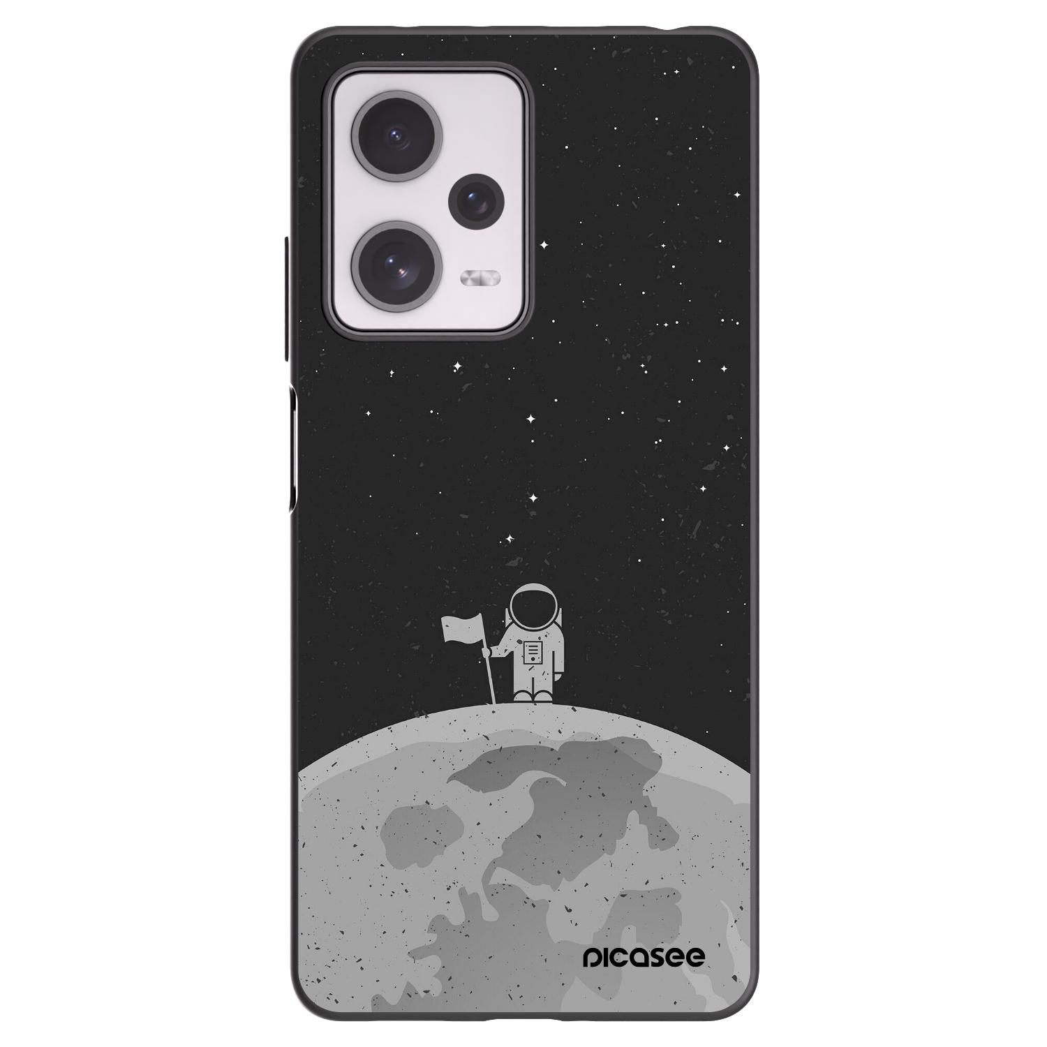 Picasee silikonowe czarne etui na Xiaomi Redmi Note 12 Pro+ 5G - Astronaut