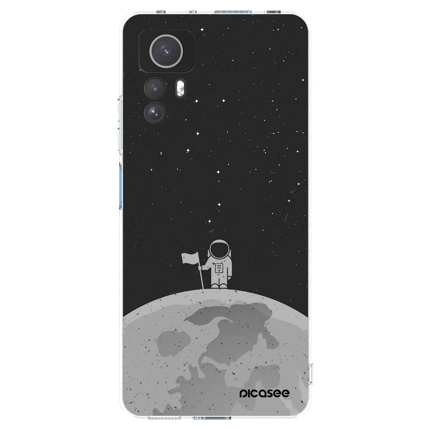 Picasee silikonowe przeźroczyste etui na Xiaomi Redmi Note 12S - Astronaut